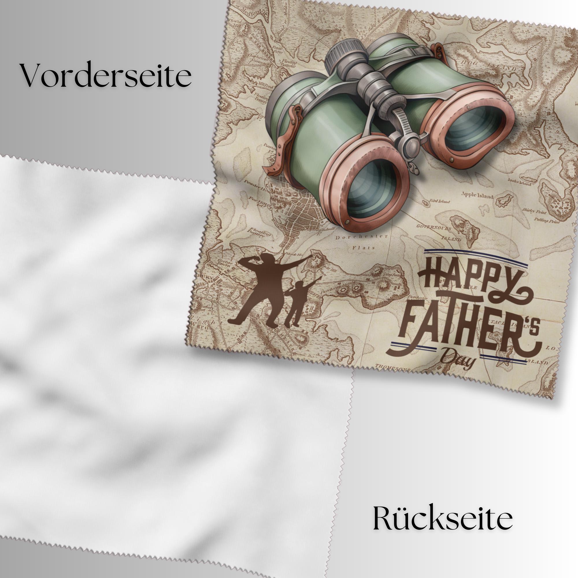 Brillenputztuch Geschenk Vatertag Papa Dad bedrucktes Mikrofasertuch für Brillen Displays Objektive #VA2
