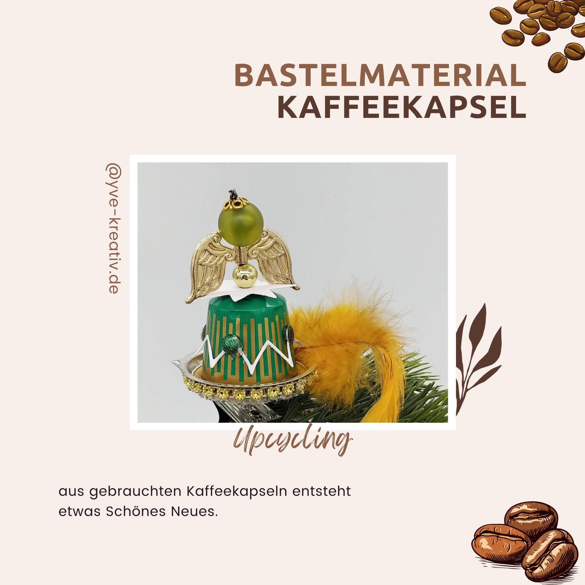 Engel aus Kaffeekapseln Christbaumkugel Upcycling Weihnachtskugel besonderer Weihnachtsdeko auf Metallklammer Christbaumclip  #1108759228