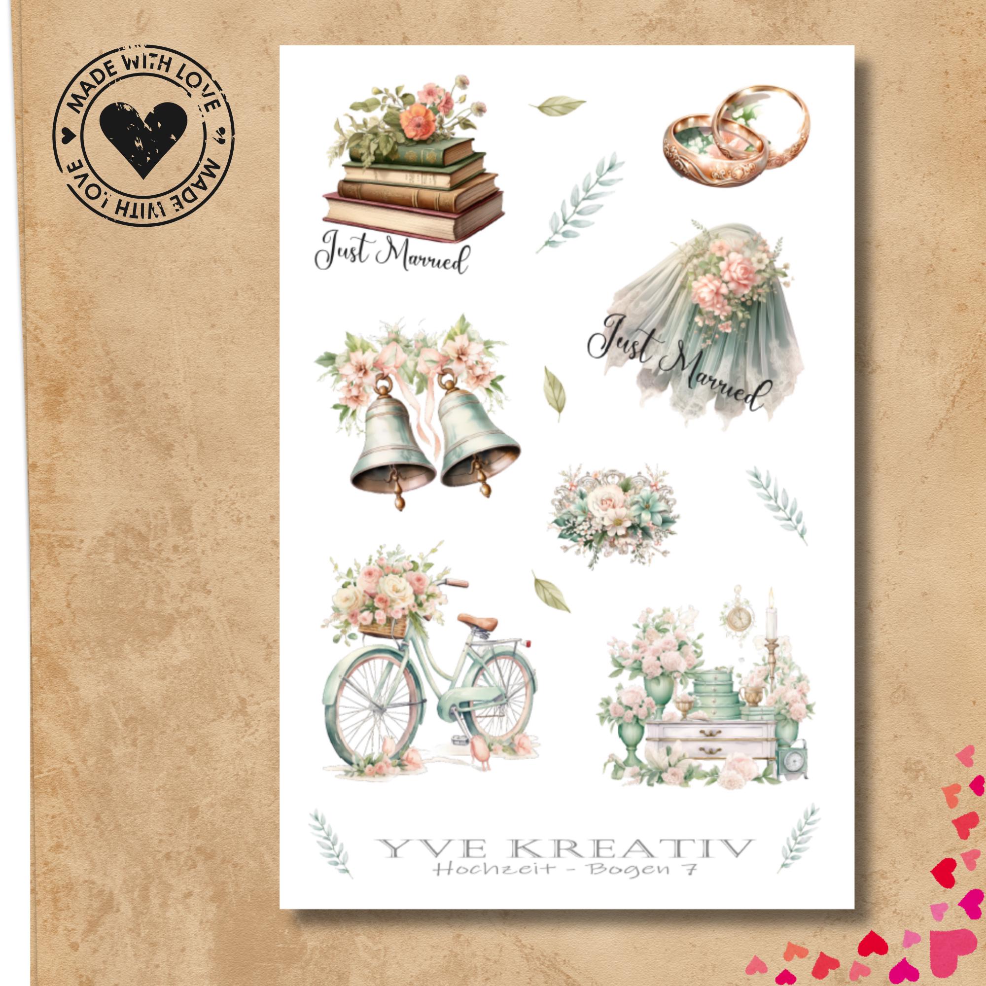 Aufkleber Hochzeit Sticker Bogen Hochzeitsfeier Stickerbogen zur Auswahl in Weiß - Transparent - Matt - Glanz #SBA6 Aufkleber Hochzeit Sticker Bogen Hochzeitsfeier Stickerbogen zur Auswahl in Weiß - Transparent - Matt - Glanz #SBA6
