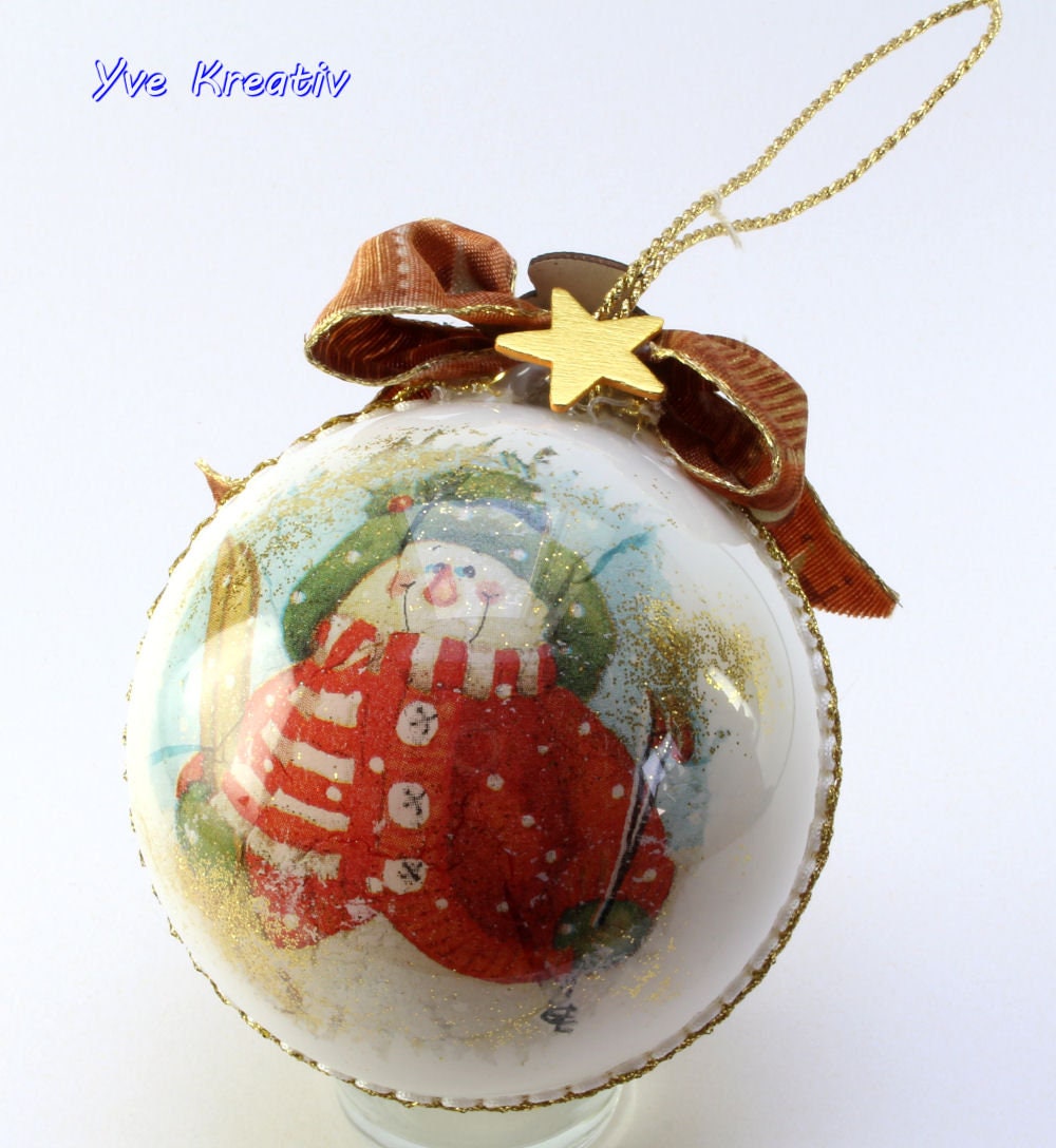 Christbaumkugel "Schneeman"