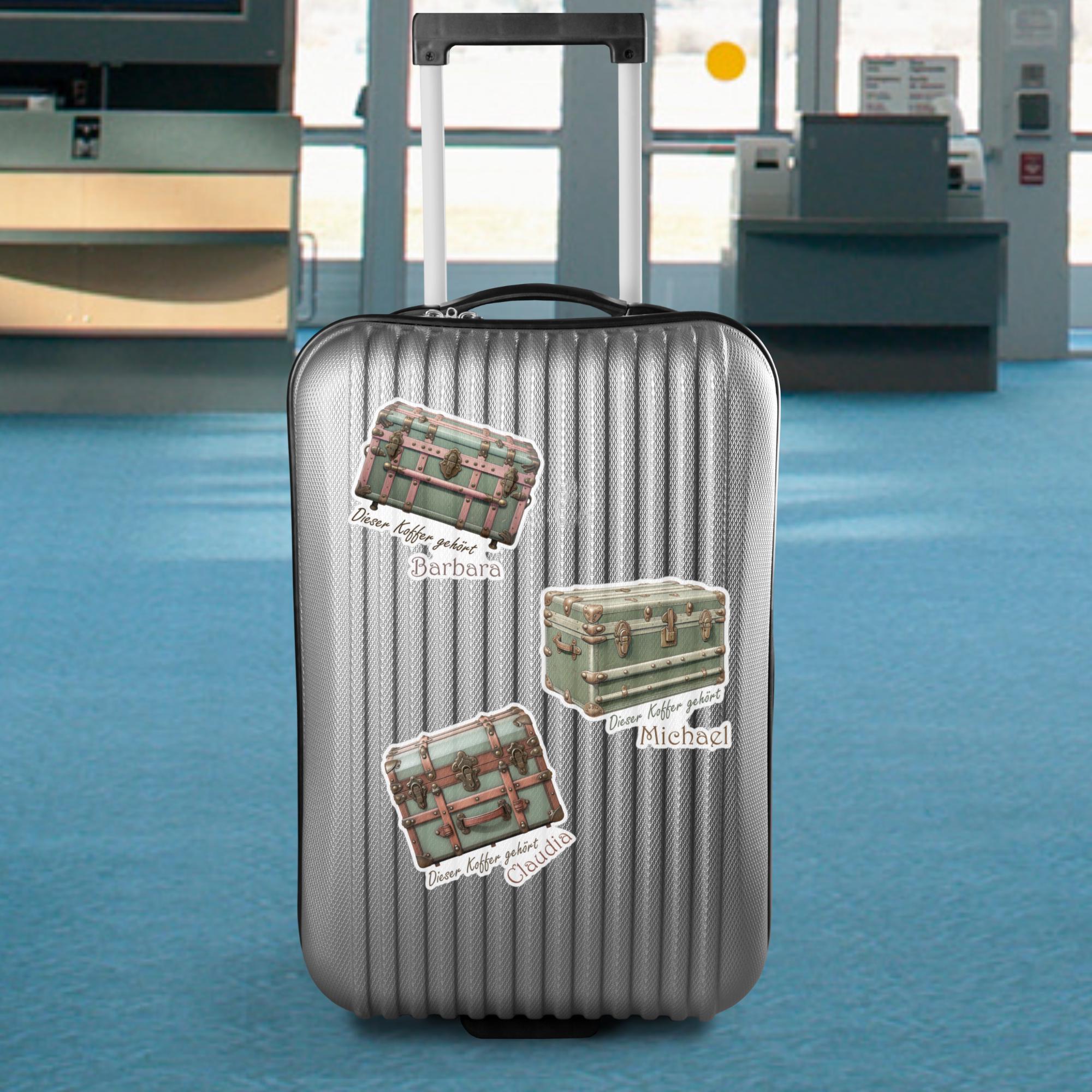 Kofferaufkleber personalisiert mit Namen Aufkleber Koffer Reiseaufkleber Reise Sticker großer Koffersticker in Weiß oder Transparent #SEG8 Kofferaufkleber personalisiert mit Namen Aufkleber Koffer Reiseaufkleber Reise Sticker großer Koffersticker in Weiß oder Transparent #SEG8