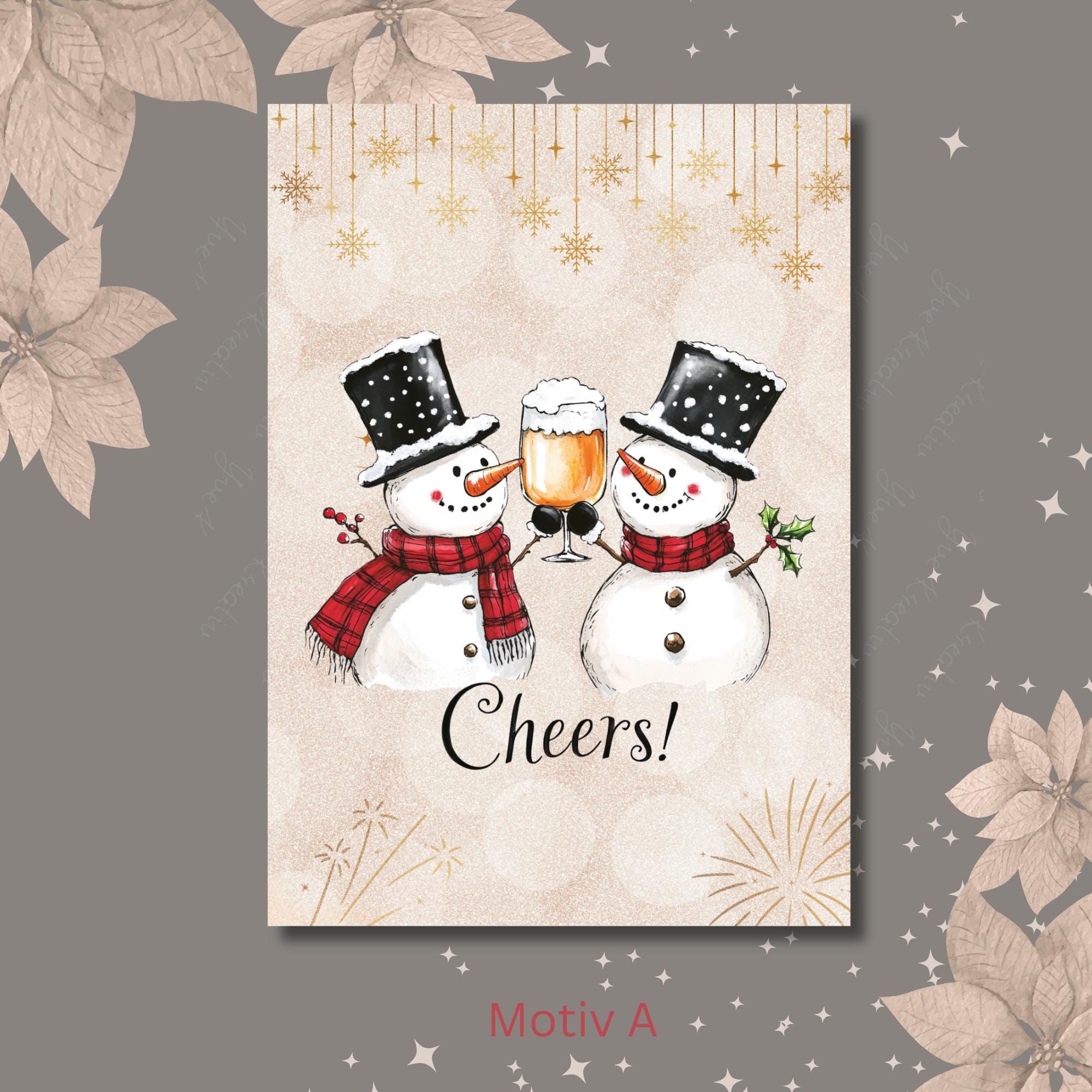 Weihnachtskarte, 2 Kartenmotive zur Auswahl, Postkarte, Grußkarte, Geschenkkarte, Weihnachtsgruß  #PHO