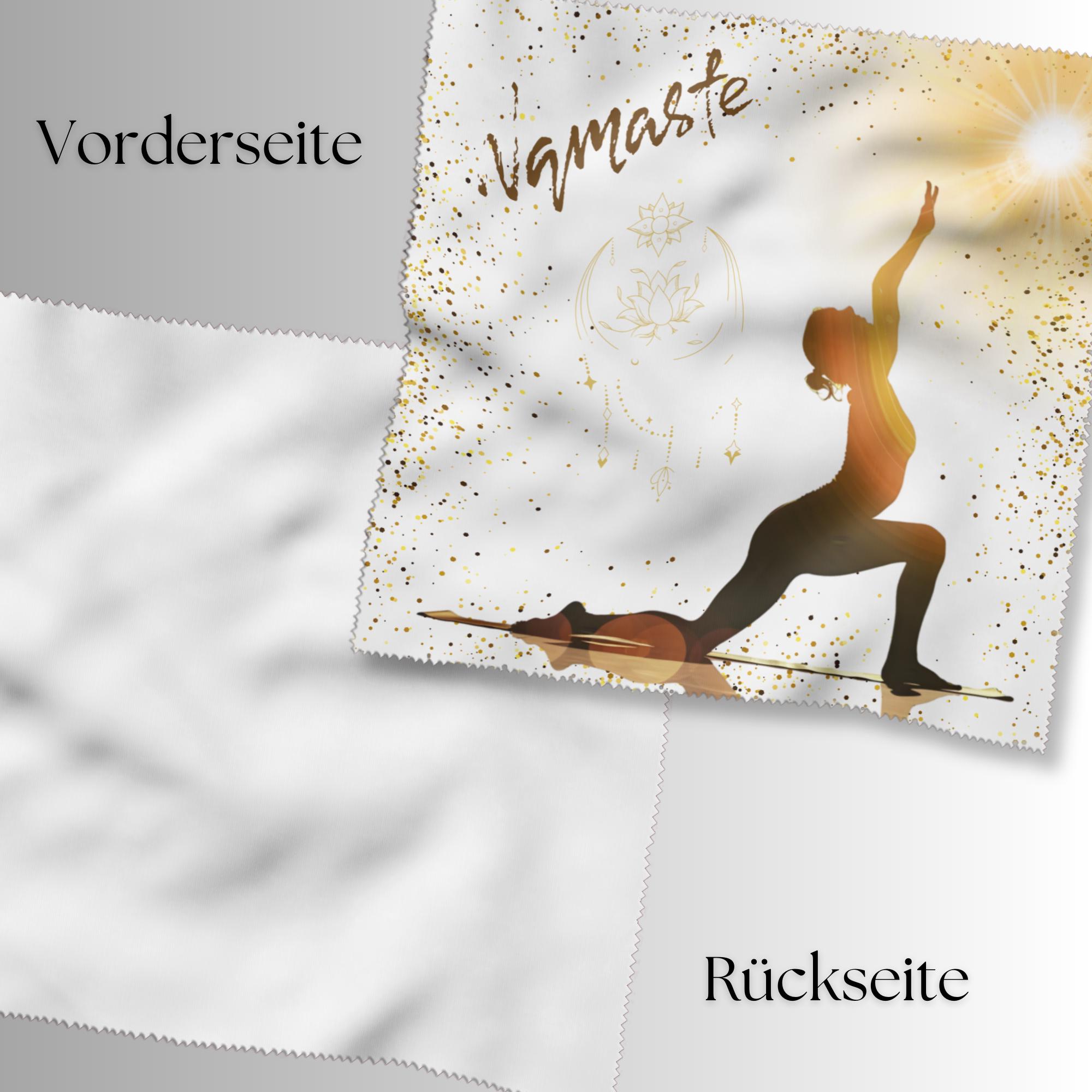 Brillenputztuch bedrucktes Mikrofasertuch für Brillen Tuch für Displays Geschenk Geburtstag für Yoga Fan Yogi #SP33