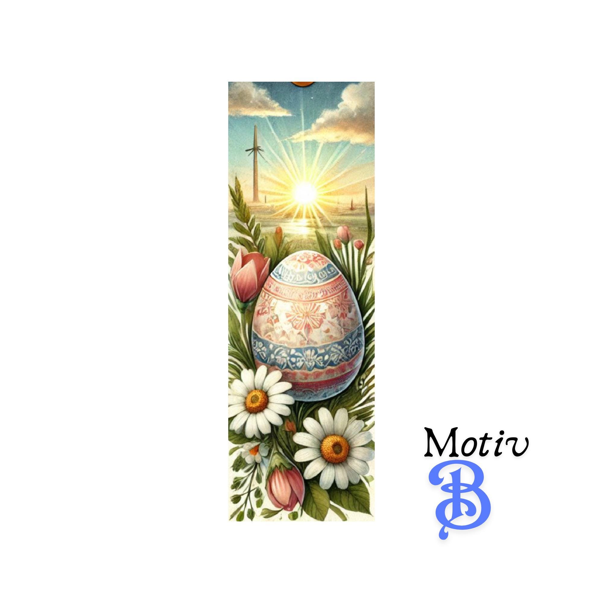 Lesezeichen aus Aluminium Geschenk zu Ostern Osterhase bunte Ostereier Bücher Bookmark - 2 Motive zur Auswahl  #LEALU