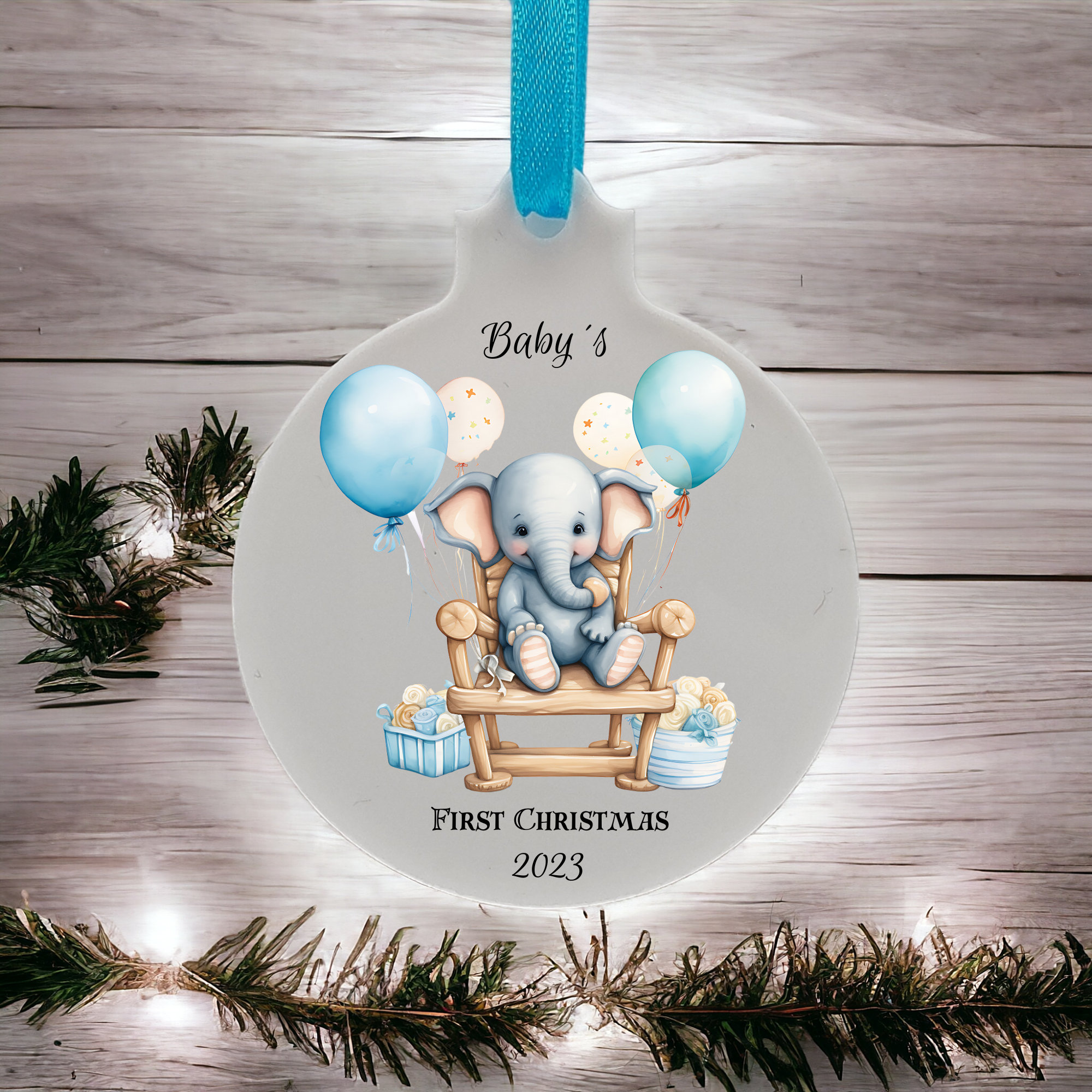 Weihnachtsanhänger personalisiert, Babys erstes Weihnachten, Anhänger aus Epoxidharz, Weihnachtskugel  Weihnachtsschmuck Christbaumschmuck