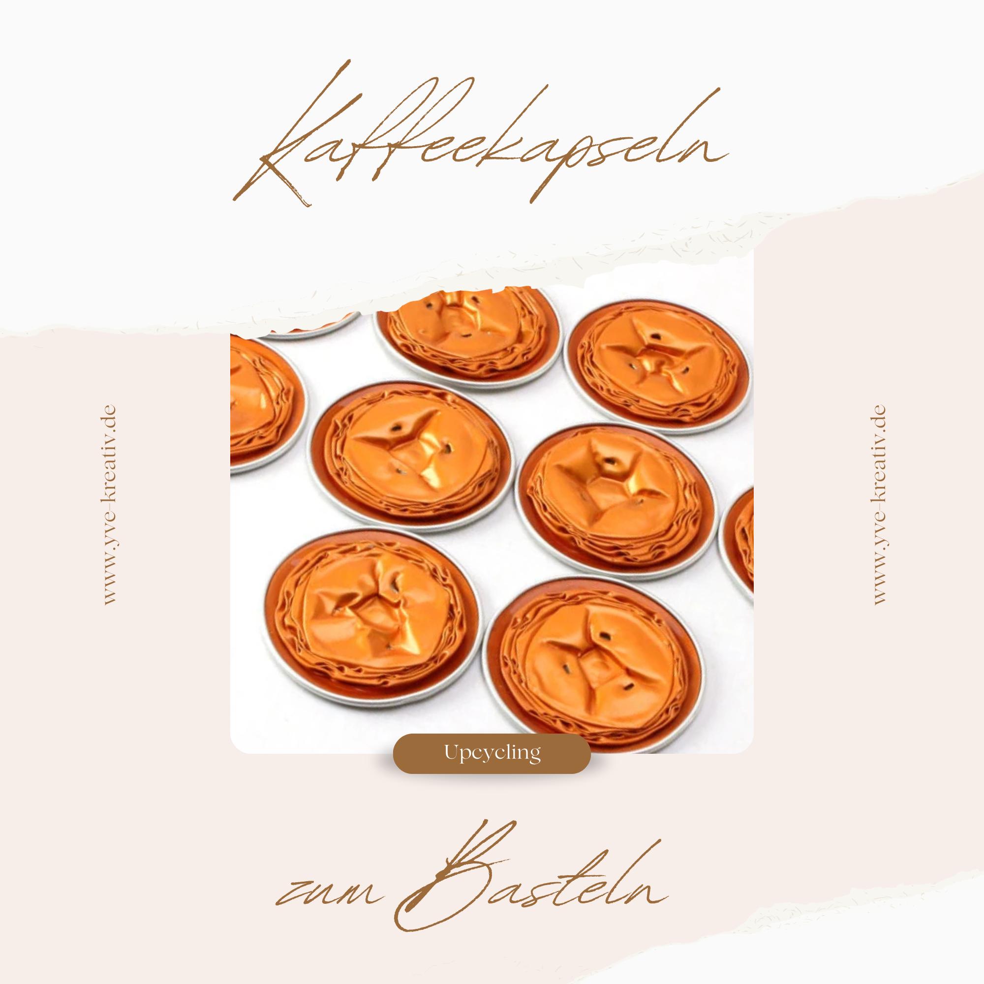 10 leere gepresste Kaffeekapseln Farbe orange zum Basteln Gestalten Bastelmaterial DIY Schmuckherstellung Zubehör #KNB 10 leere gepresste Kaffeekapseln Farbe orange zum Basteln Gestalten Bastelmaterial DIY Schmuckherstellung Zubehör #KNB