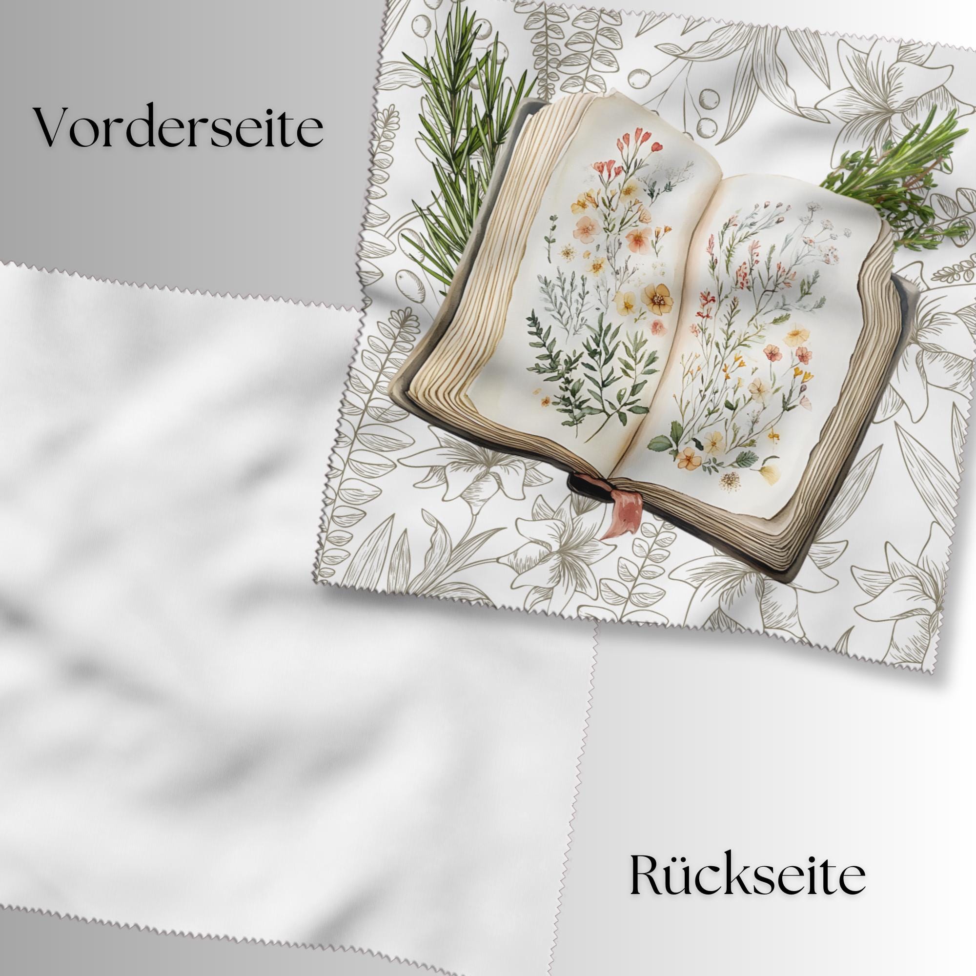 Brillenputztuch bedrucktes Mikrofasertuch für Brillen Tuch für Displays Geschenk Geburtstag Buch Mitbringsel Kräuterbuch #AL36 Brillenputztuch bedrucktes Mikrofasertuch für Brillen Tuch für Displays Geschenk Geburtstag Buch Mitbringsel Kräuterbuch #AL36