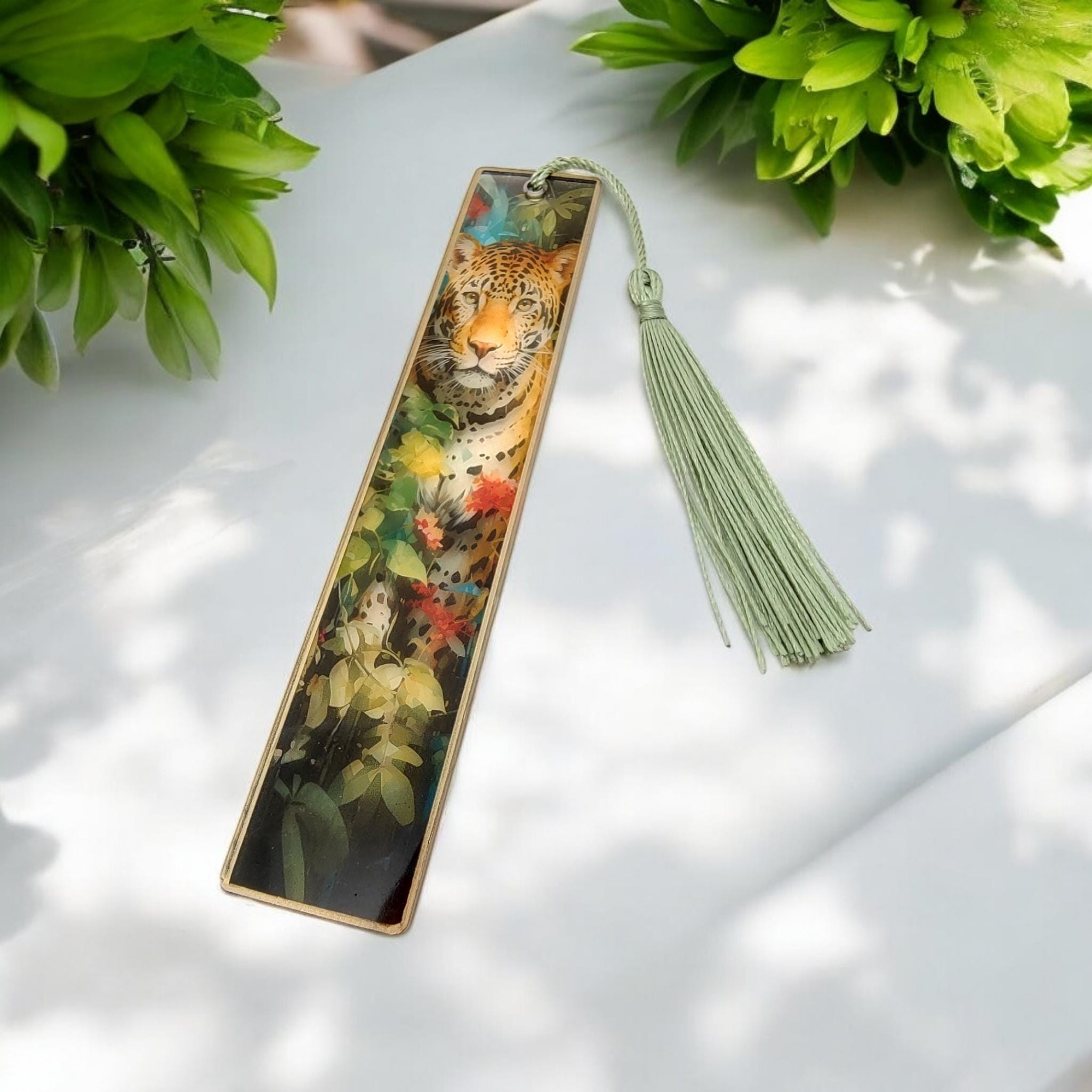 Lesezeichen aus Epoxidharz durchsichtig - Motiv Tiger #LEEPOX