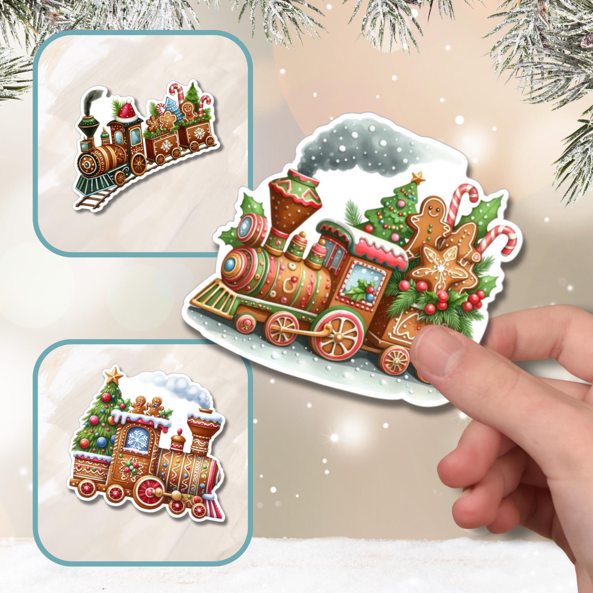 Aufkleber, große Sticker zu Weihnachten und Advent - 3 Aufkleber zur Auswahl in Weiß oder Transparent  #SEG8