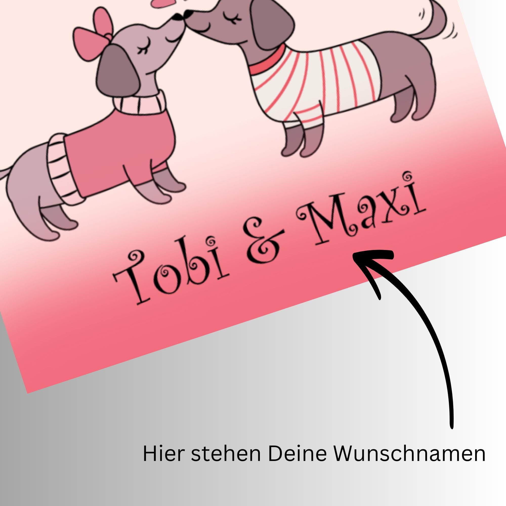 Brillenputztuch Dackel Pärchen personalisiert Hochzeit Geschenk Verlobung Paar bedrucktes Mikrofasertuch für Brillen Displays #HO11P Brillenputztuch Dackel Pärchen personalisiert Hochzeit Geschenk Verlobung Paar bedrucktes Mikrofasertuch für Brillen Displays #HO11P