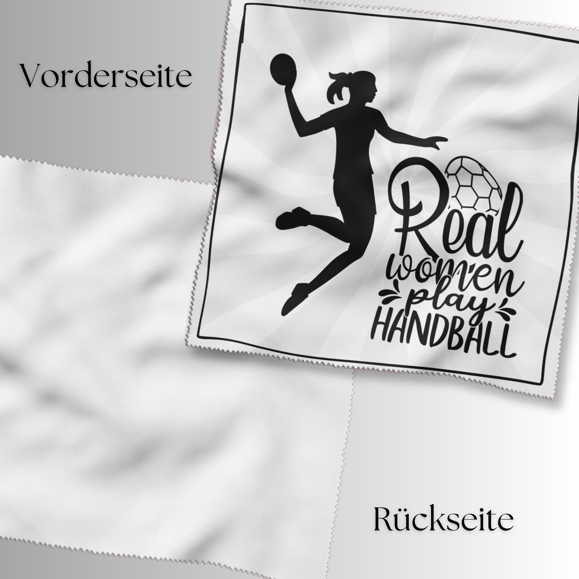 Brillenputztuch bedrucktes Mikrofasertuch für Brillen Tuch für Displays Geschenk zum Geburtstag Handballerin #SP26