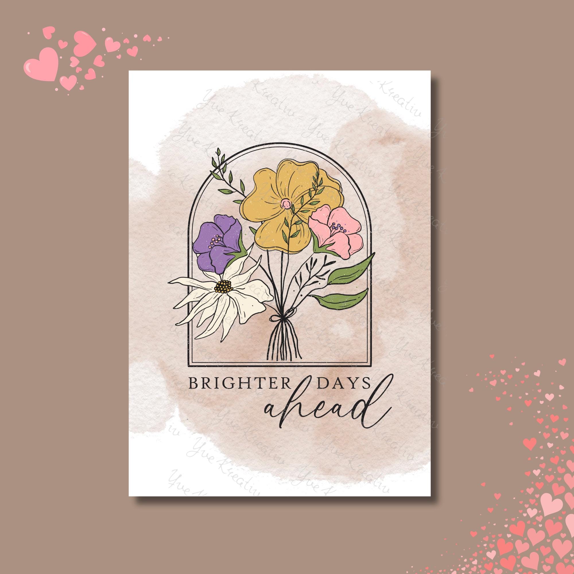 Postkarte Aufmunterung Grußkarte Spruch "Es liegen hellere Tage vor uns" Karte Geburtstag Motivation #PLS Postkarte Aufmunterung Grußkarte Spruch "Es liegen hellere Tage vor uns" Karte Geburtstag Motivation #PLS