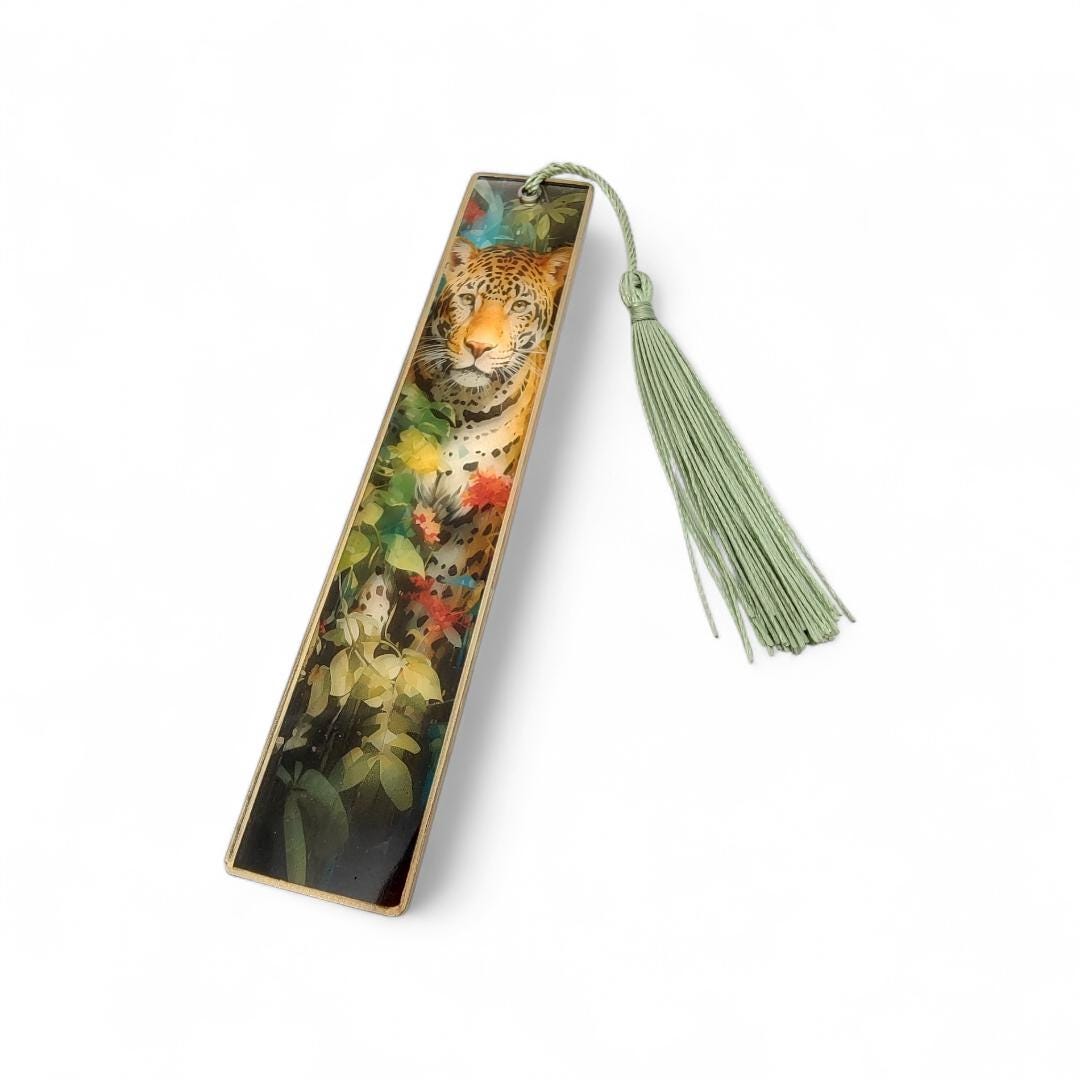 Lesezeichen aus Epoxidharz durchsichtig - Motiv Tiger #LEEPOX
