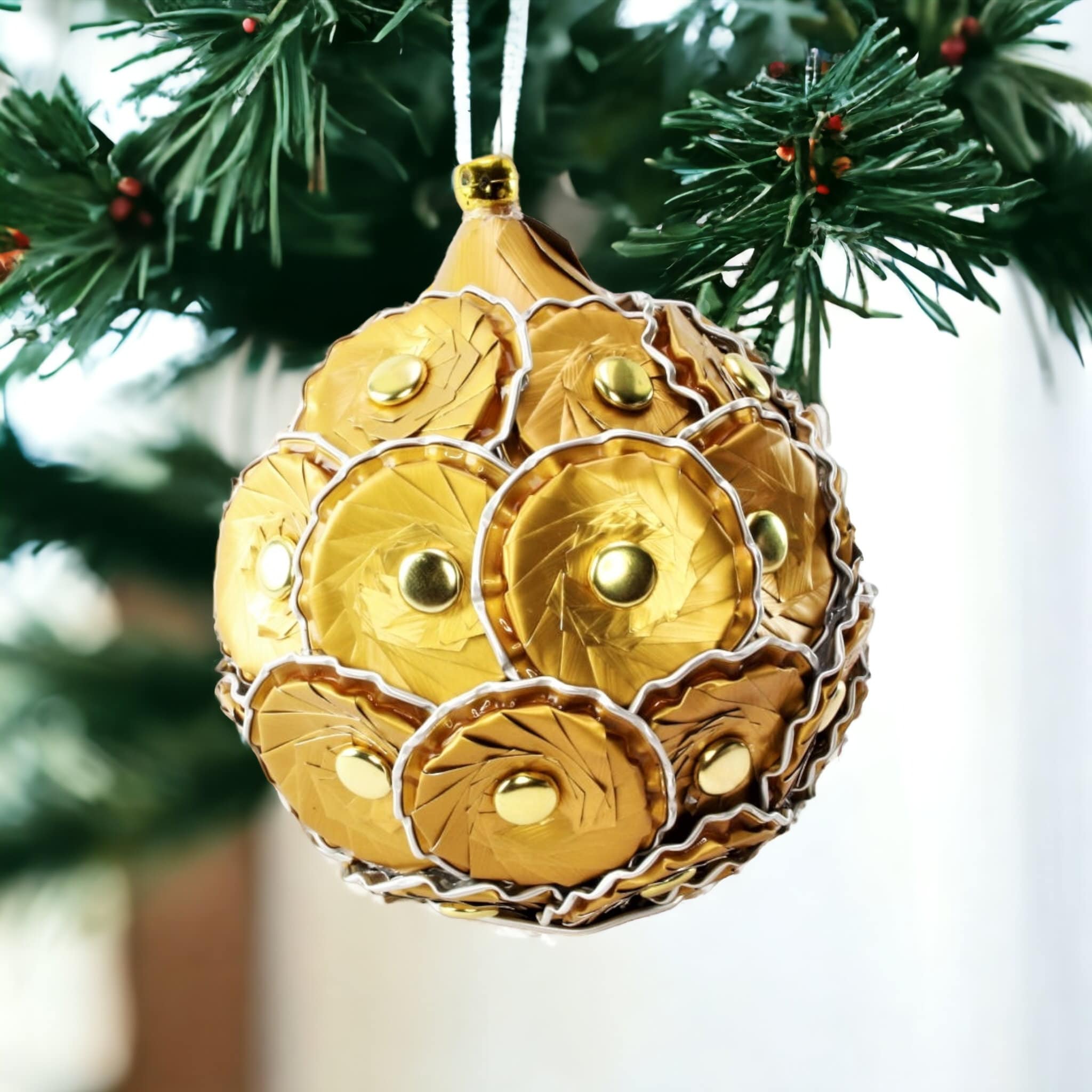 Christbaumkugel / Weihnachtskugel / Dekokugel aus Kaffeekapseln