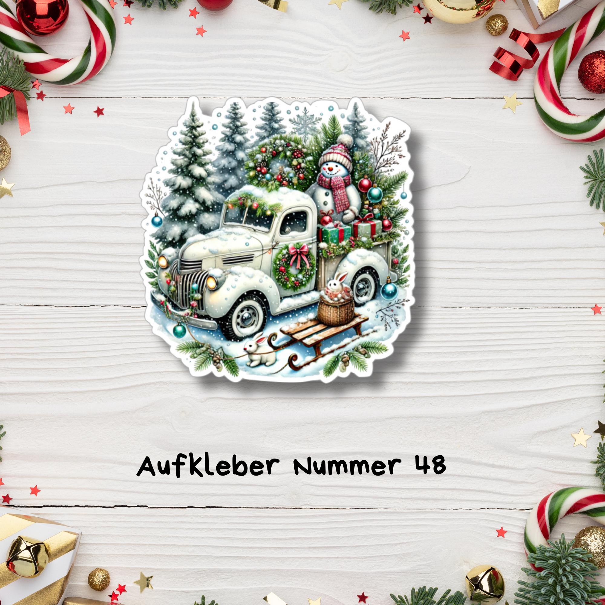 Aufkleber, große Sticker zu Weihnachten und Advent - 3 Aufkleber zur Auswahl in Weiß oder Transparent #SEG8 Aufkleber, große Sticker zu Weihnachten und Advent - 3 Aufkleber zur Auswahl in Weiß oder Transparent #SEG8