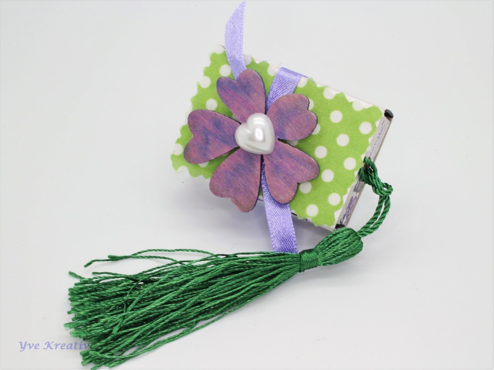 Kleine Schachtel mit Lavendel, verzierte Streichholzschachtel als originelle Geschenkverpackung für Geld, Gutscheine und mehr