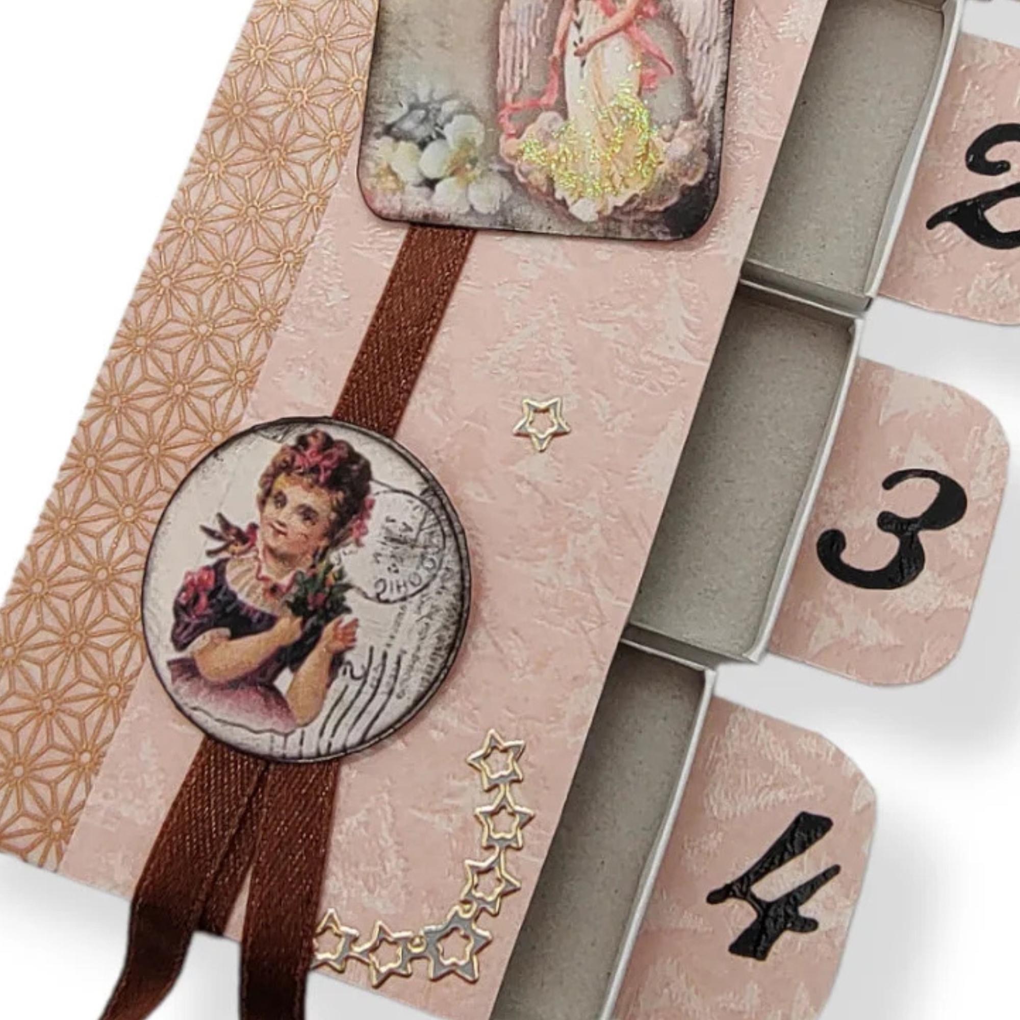 Adventskalender zum Befüllen aus 4 Streichholzschachteln Upcycling kleine Adventsgeschenke Geldgeschenk Weihnachten Mitbringsel #627796301