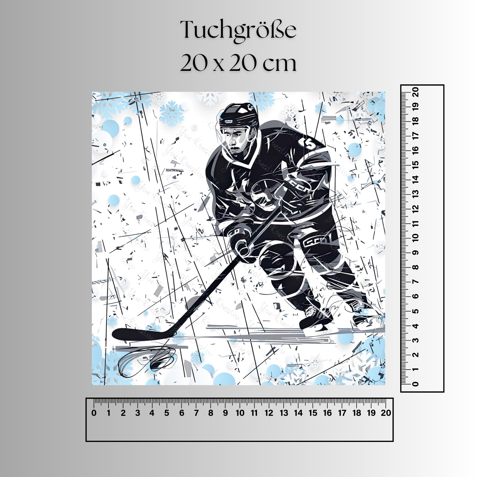 Brillenputztuch bedrucktes Mikrofasertuch für Brillen Tuch für Displays Geschenk Geburtstag Eishockey Eissportler #SP35