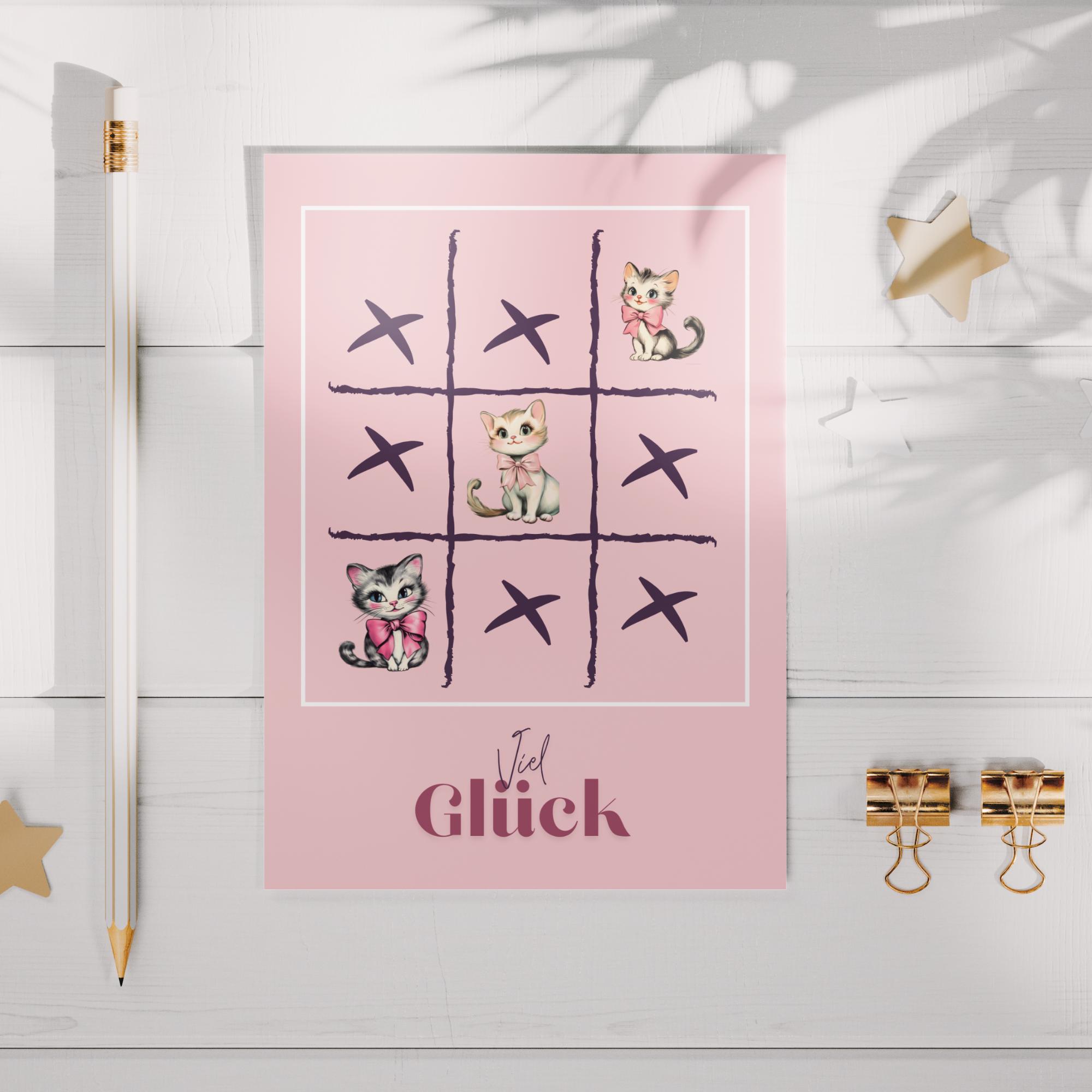 Postkarte zum Geburtstag, Grußkarte, Karte mit Katzen, Grußkarte Happy Birthday auf DIN A6 Karte mit Glanzoberfläche #PHO