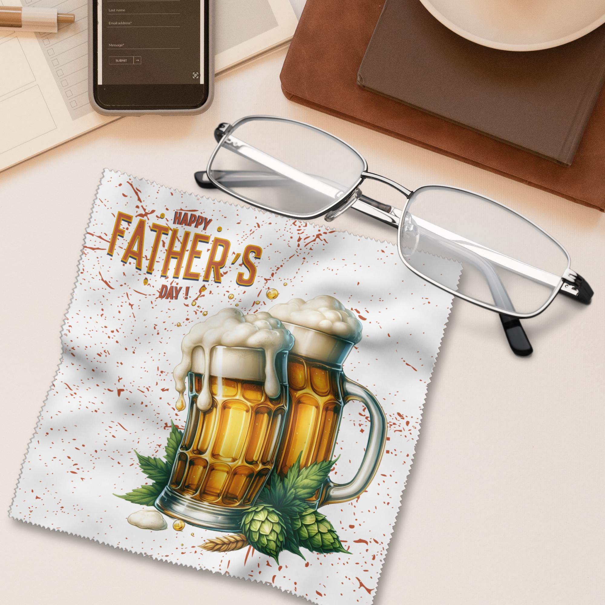 Brillenputztuch Geschenk Vatertag Papa Dad bedrucktes Mikrofasertuch für Brillen Displays Objektive #VA3