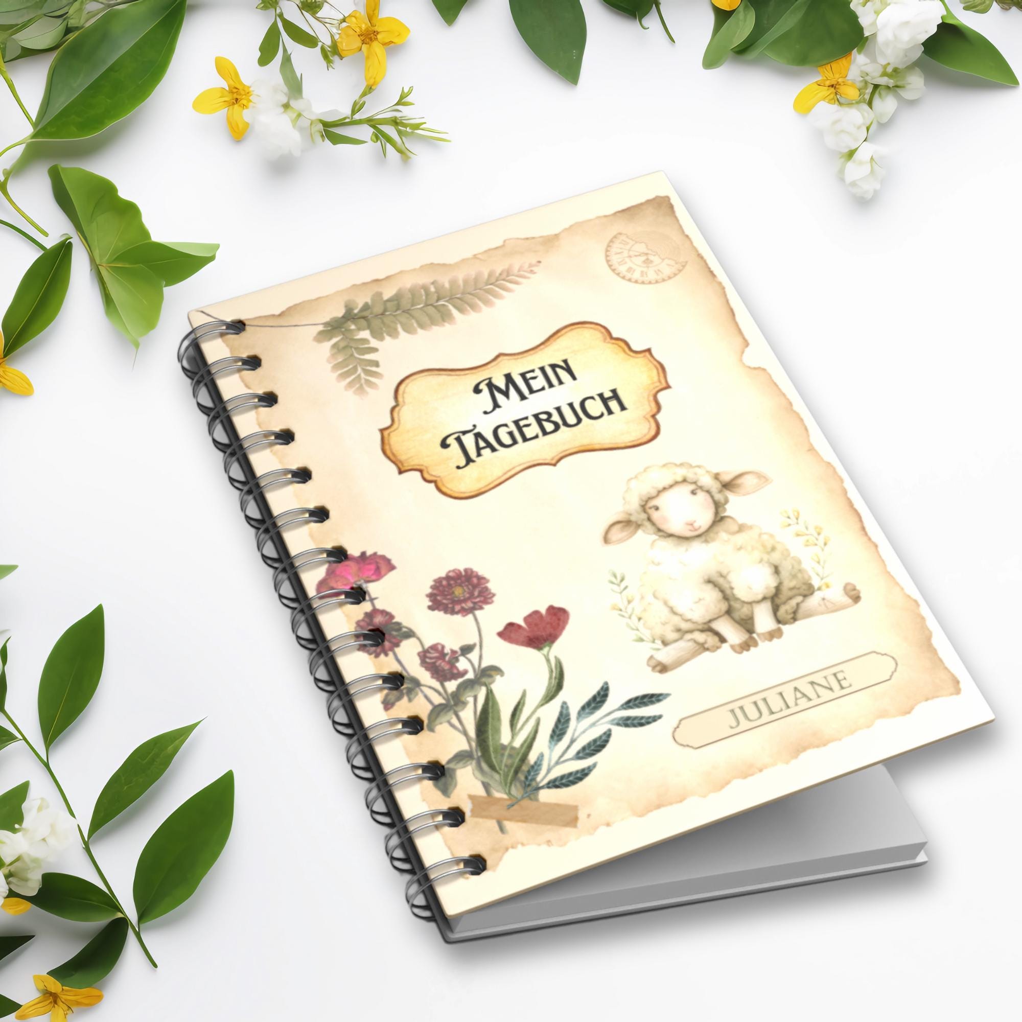 Notizbuch personalisierbar Tagebuch DIN A6 kleiner Ringblock Schreibblock Notizblock Zettelblock für Schule oder private Notizen  #A6SS