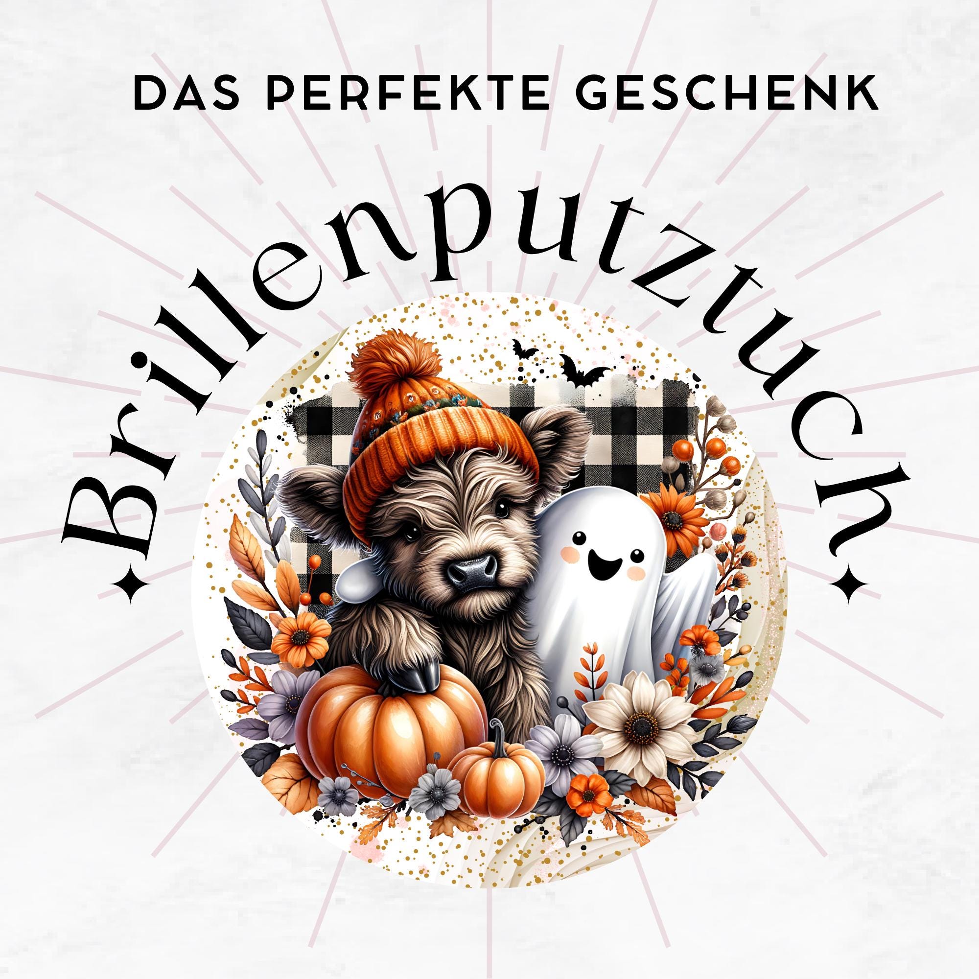 Brillenputztuch Herbst bedrucktes Mikrofasertuch für Sonnenbrille Displays Handy Herbst Geschenk Halloween Mitbringsel #SA5