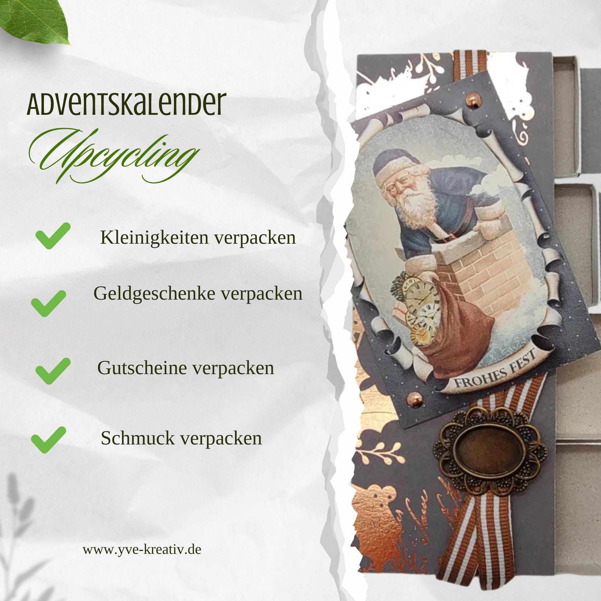 Adventskalender zum Befüllen aus 4 Streichholzschachteln Upcycling kleine Adventsgeschenke Geldgeschenk Weihnachten Mitbringsel #613960910