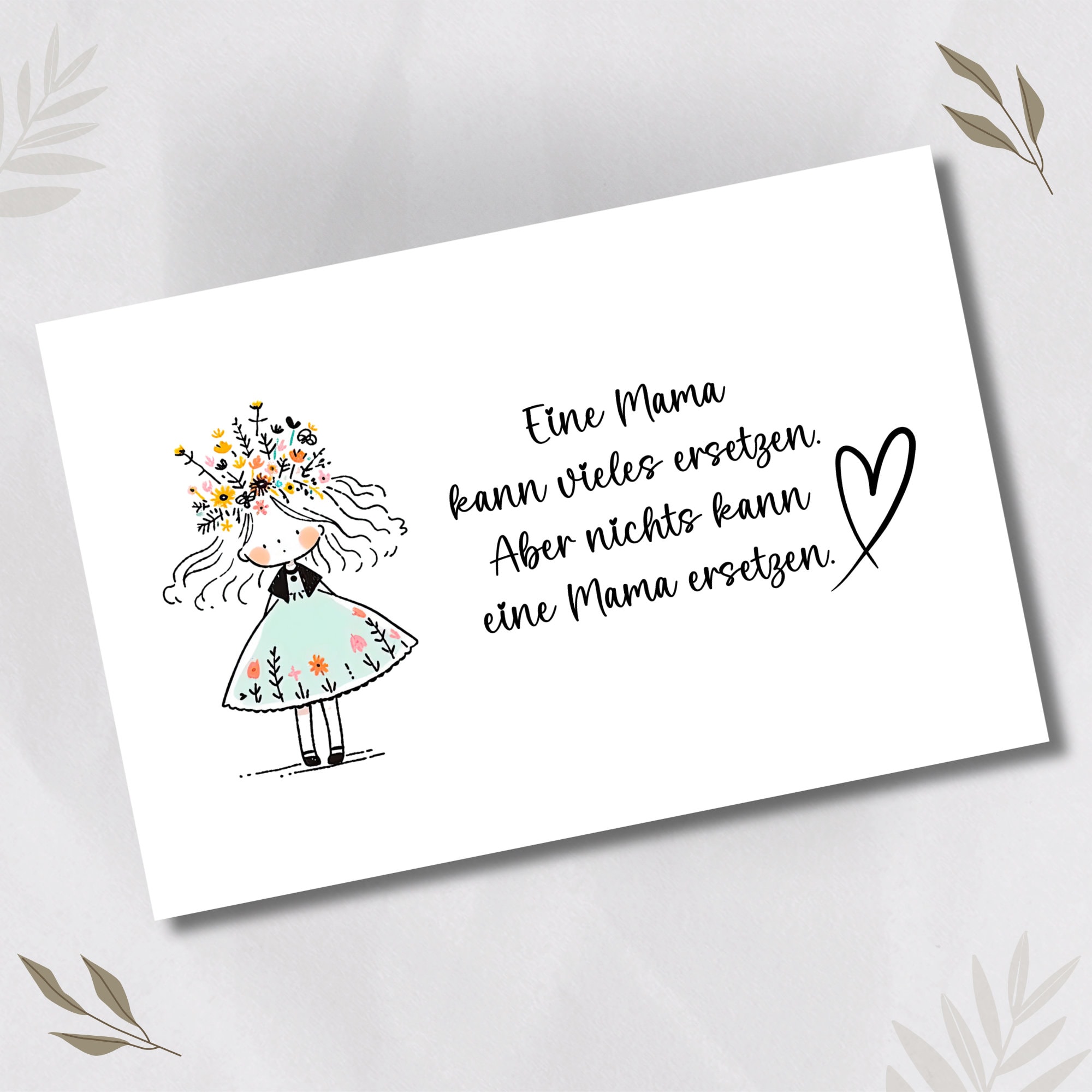 Postkarte, Grußkarte, Karte zum Muttertag, Muttertagskarte, Mama Karte, Grußkarte Muttertag, Geburtstag Mama  #PLS