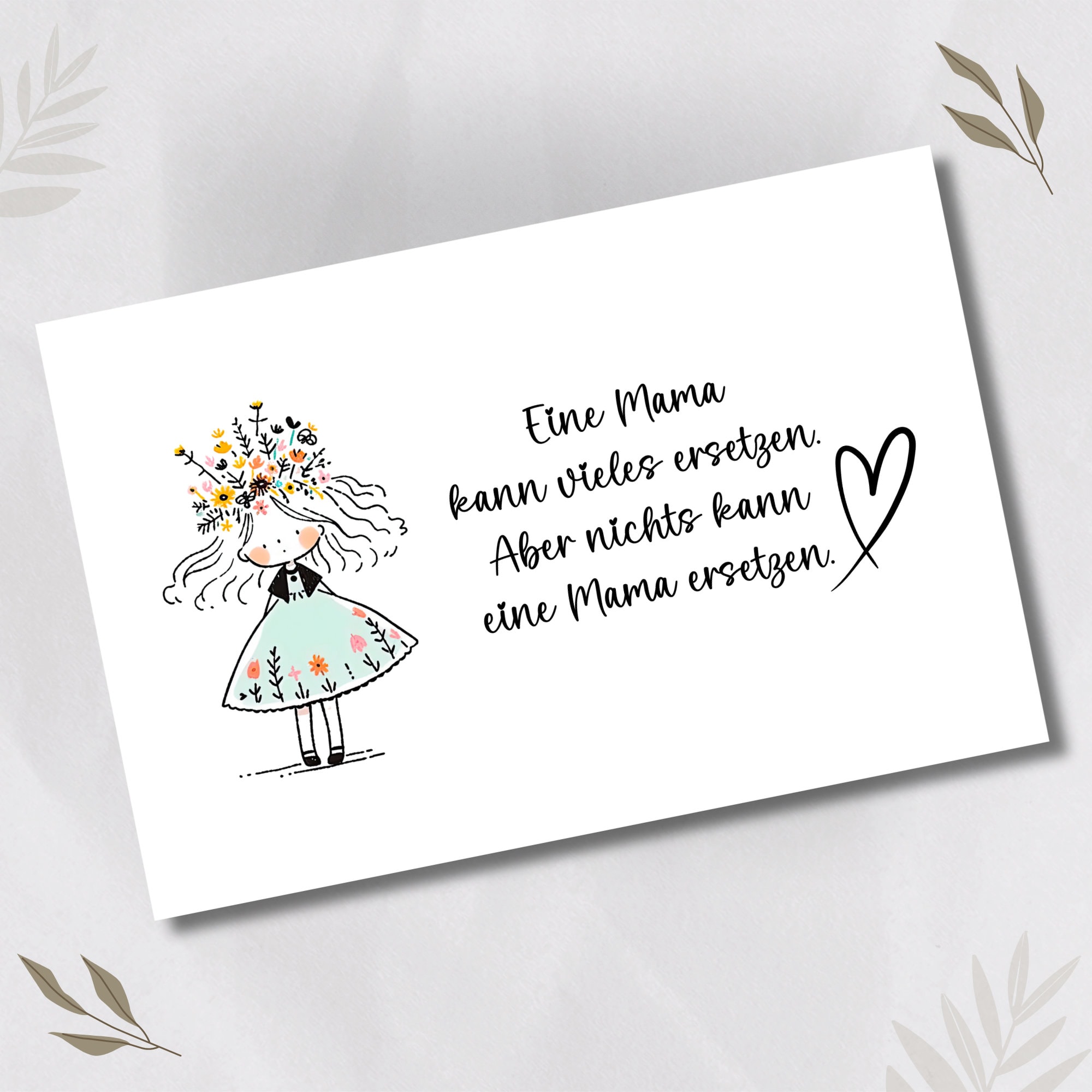 Postkarte, Grußkarte, Karte zum Muttertag, Muttertagskarte, Mama Karte, Grußkarte Muttertag, Geburtstag Mama