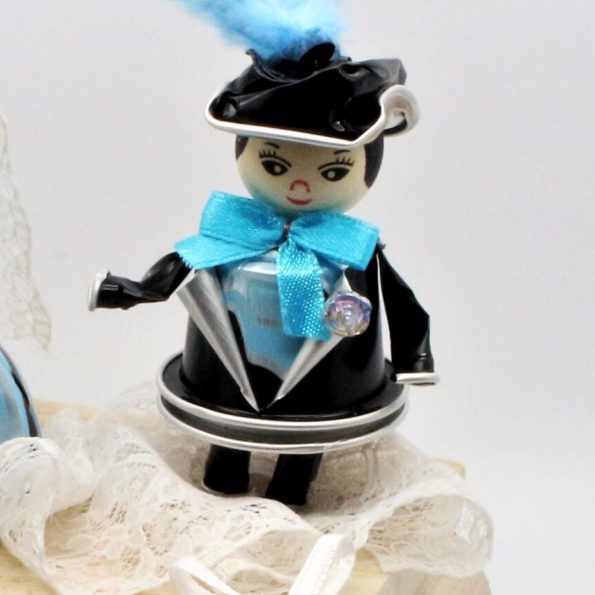 Holztruhe Holzkiste Schatzkiste Brautpaar Upcycling aus Kaffeekapseln Geldgeschenk Hochzeit Geschenk blau Hochzeitsverpackung #809561271