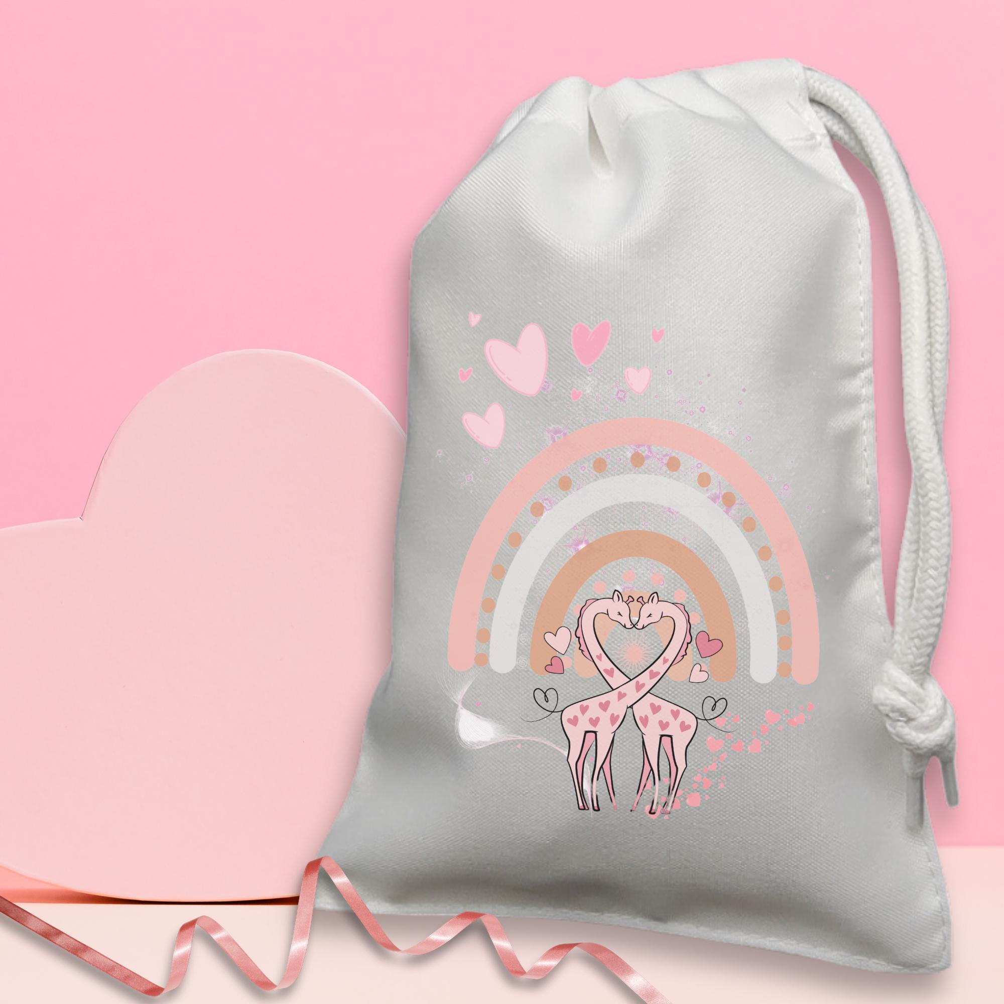 Geschenksäckchen, Hochzeitssäckchen, Stoffsäckchen zum Valentinstag, Stofftasche, Stoffbeutel, Verpackung, Geschenkverpackung  #GSSUB