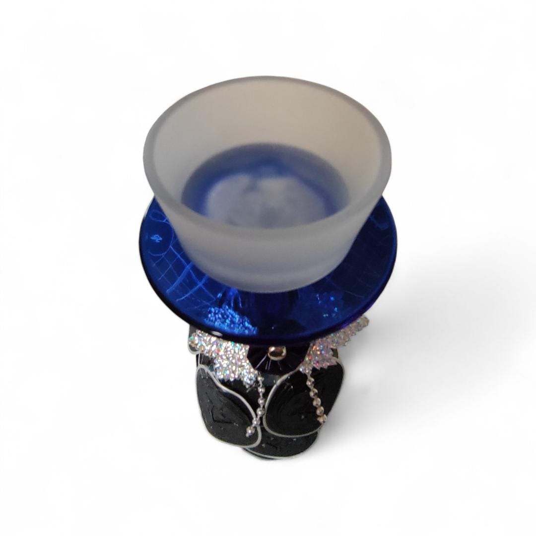 Kerzenständer Teelichthalter aus einem Sektglas und Kaffeekapseln Kerzenhalter für Teelicht  #1824119685