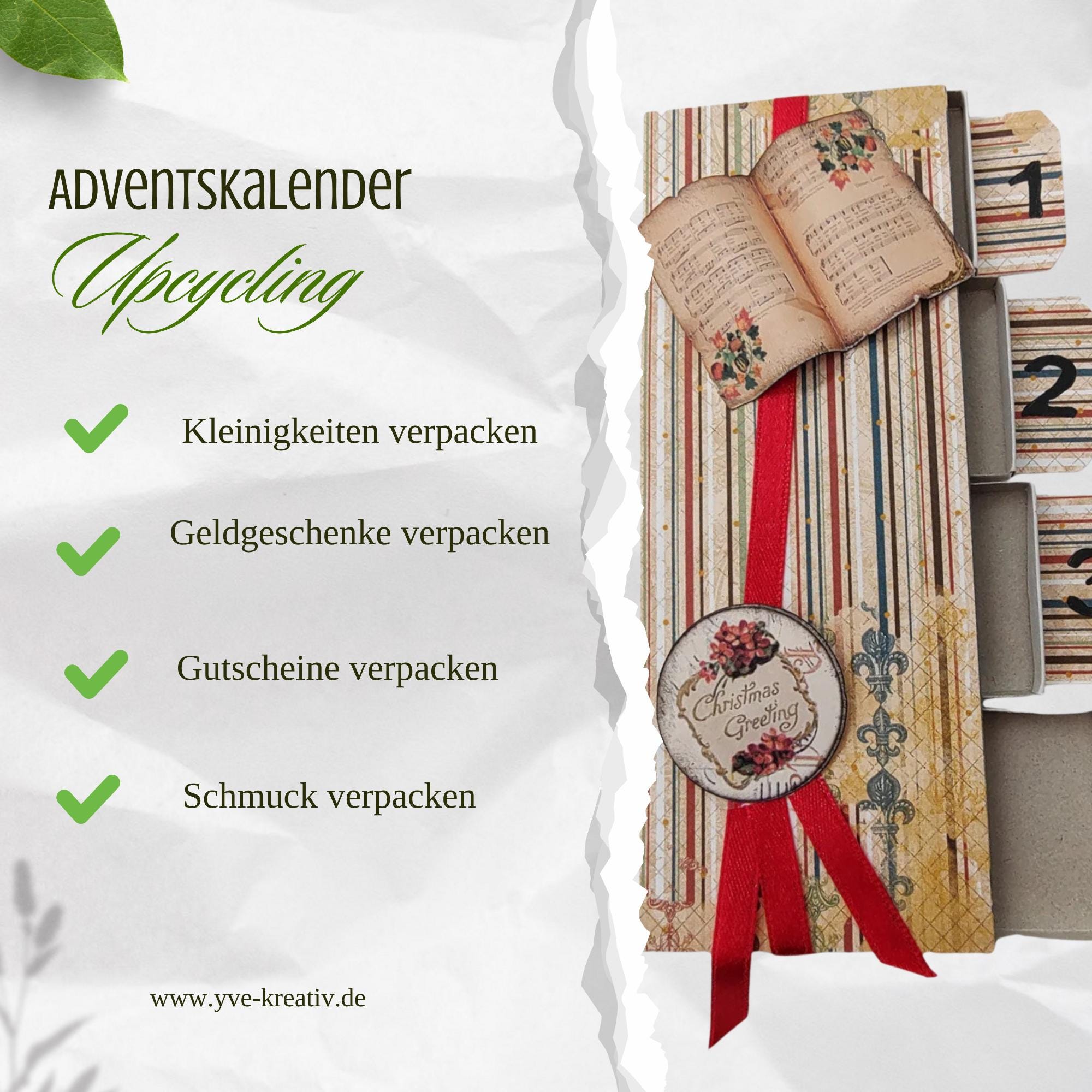 Adventskalender zum Befüllen aus 4 Streichholzschachteln Upcycling kleine Adventsgeschenke Geldgeschenk Weihnachten Mitbringsel #627796305