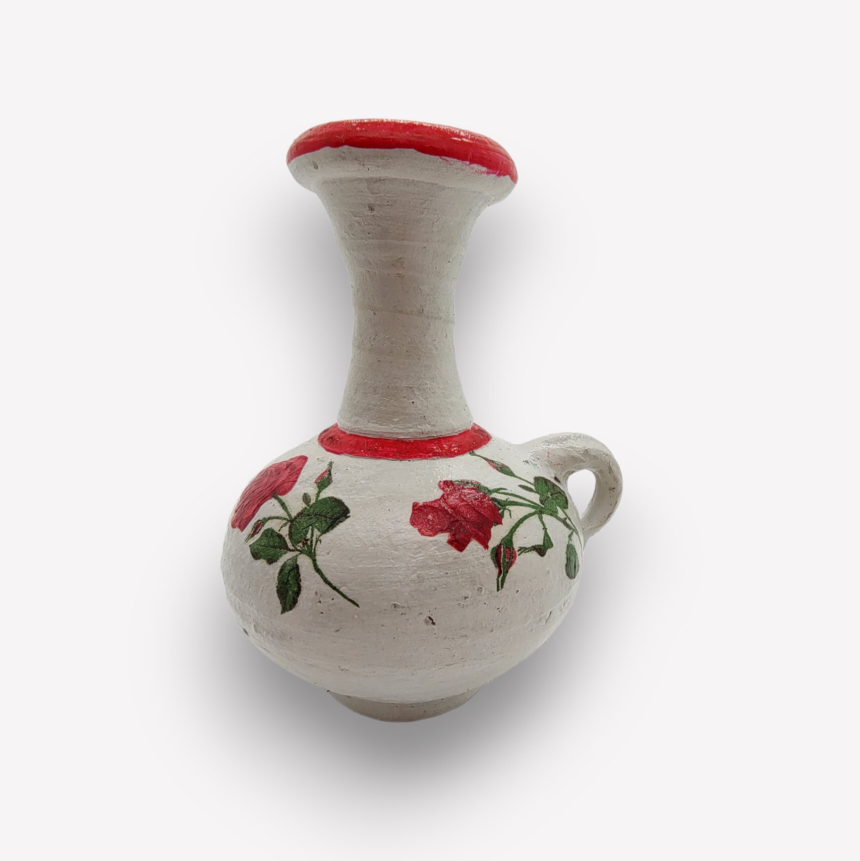 Steingut Vase "Rose"