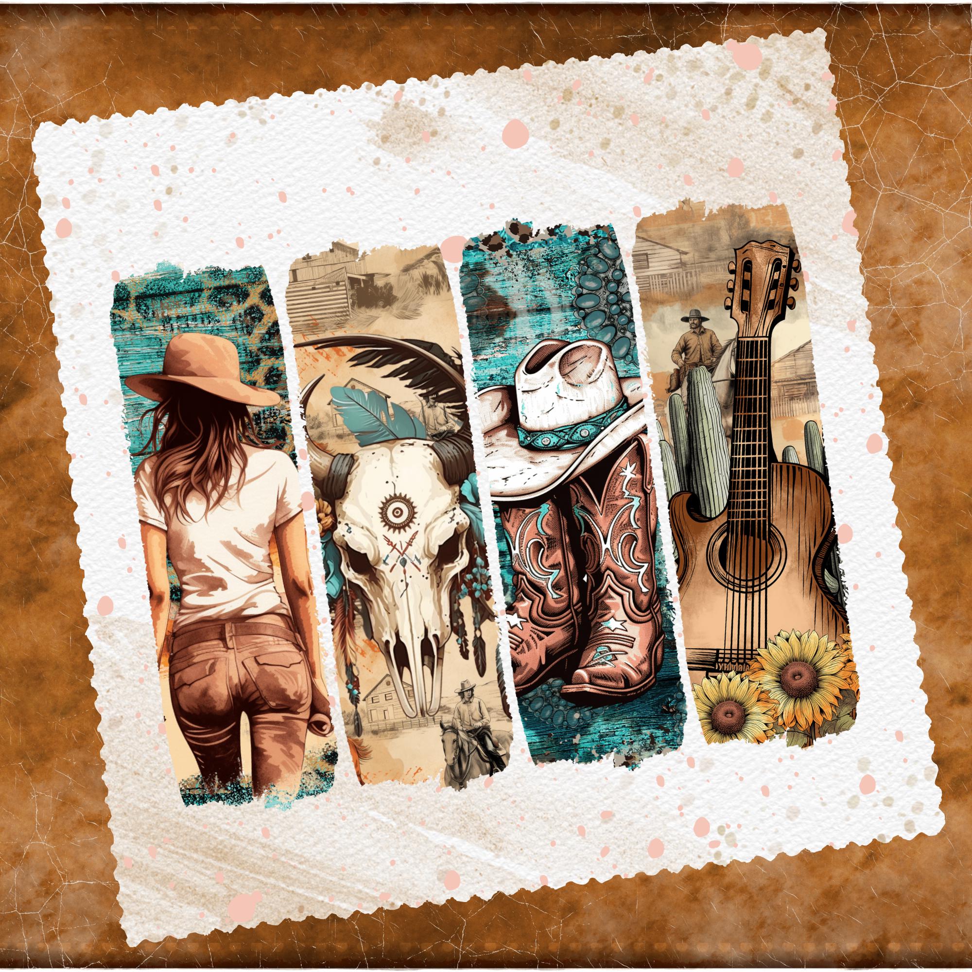 Brillenputztuch Western Look Cowboy Cowgirl bedrucktes Mikrofasertuch für Brillen Tuch für Displays Objektive #AL48