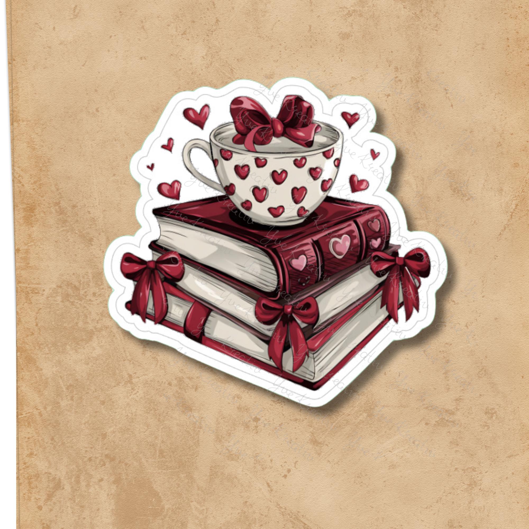 Großer Aufkleber, Love Books Sticker, großer Koffer Sticker, Kofferaufkleber  -  zur Auswahl in Weiß oder Transparent  #SEG8