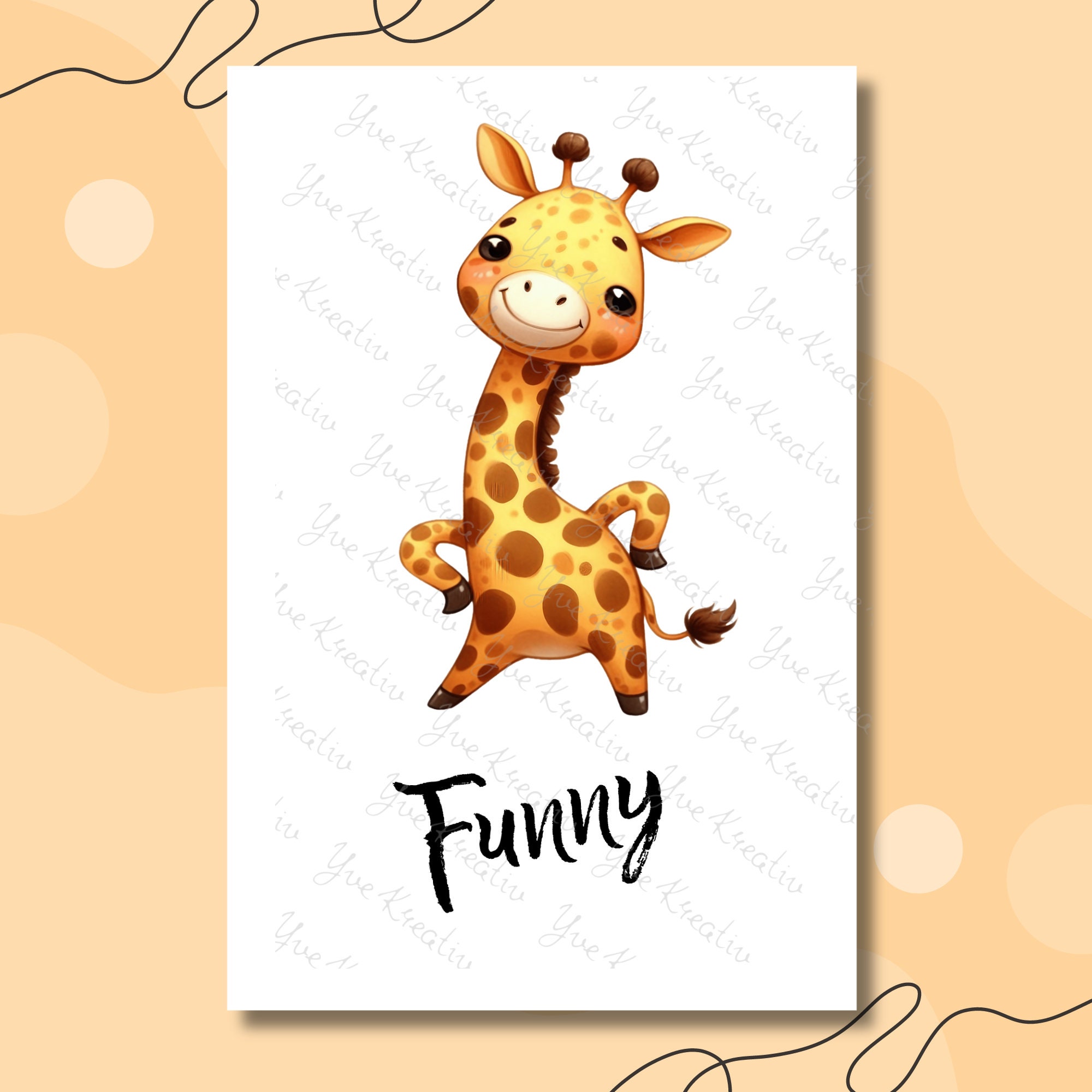 Postkarte Giraffe Grußkarte Karte Geburtstag Freundin Gutschein Mitbringsel Giraffen Fan I Crazy, Funny, Lovely I #PHO