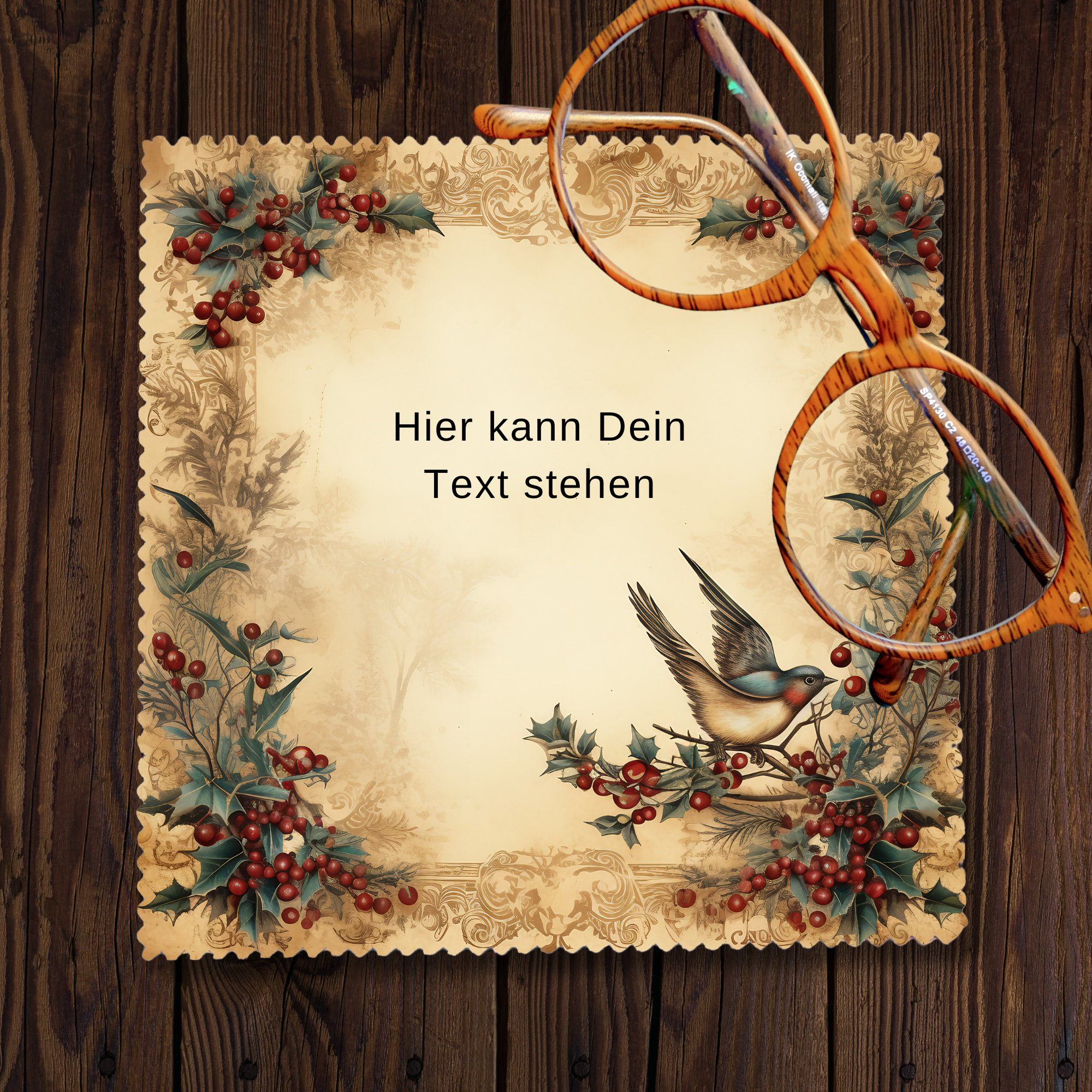 Brillenputztuch personalisiert mit Text, Reinigungstuch für Brillen,  Brillentuch, Objektivreinigung, Displaytuch, Bildschirmtuch  #BM