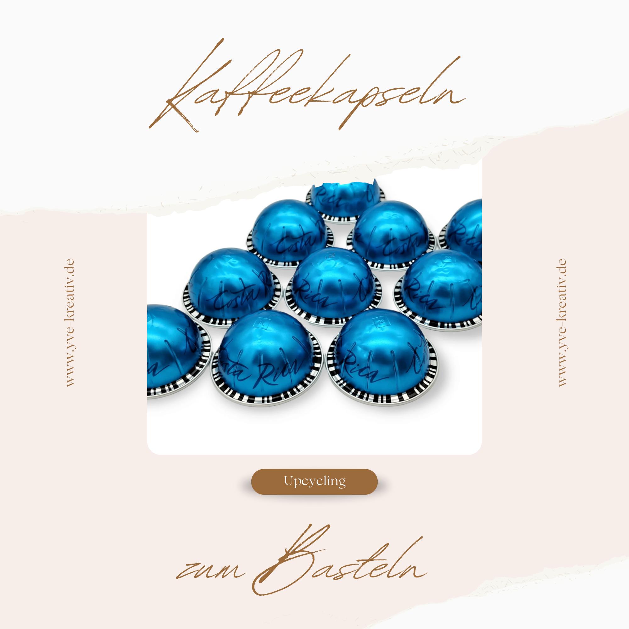 10 leere GROSSE Kaffeekapseln Farbe blau zum Basteln Gestalten Bastelmaterial DIY Schmuckherstellung Zubehör #KVS 10 leere GROSSE Kaffeekapseln Farbe blau zum Basteln Gestalten Bastelmaterial DIY Schmuckherstellung Zubehör #KVS