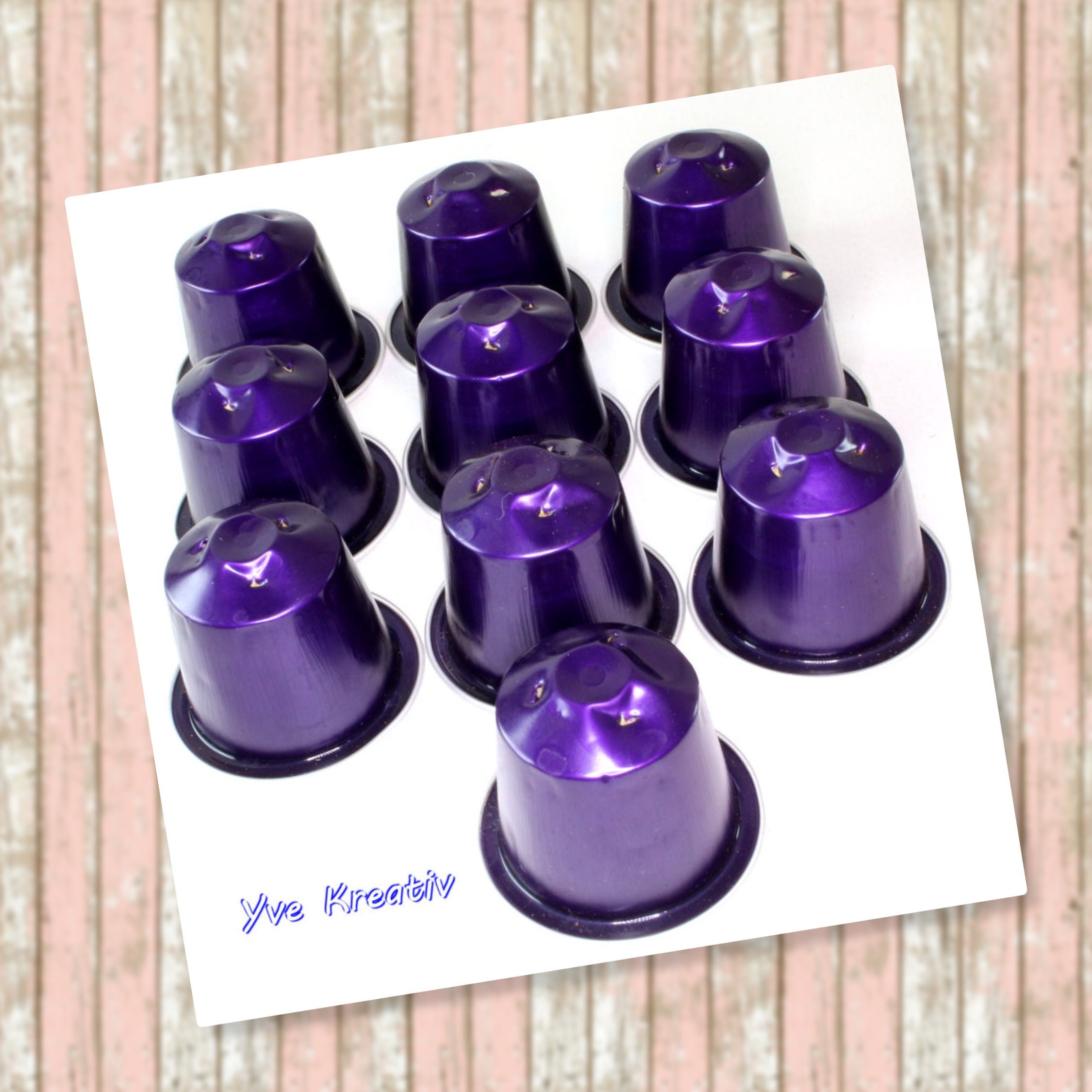 10 leere Kaffeekapseln Farbe : lila  #KNS