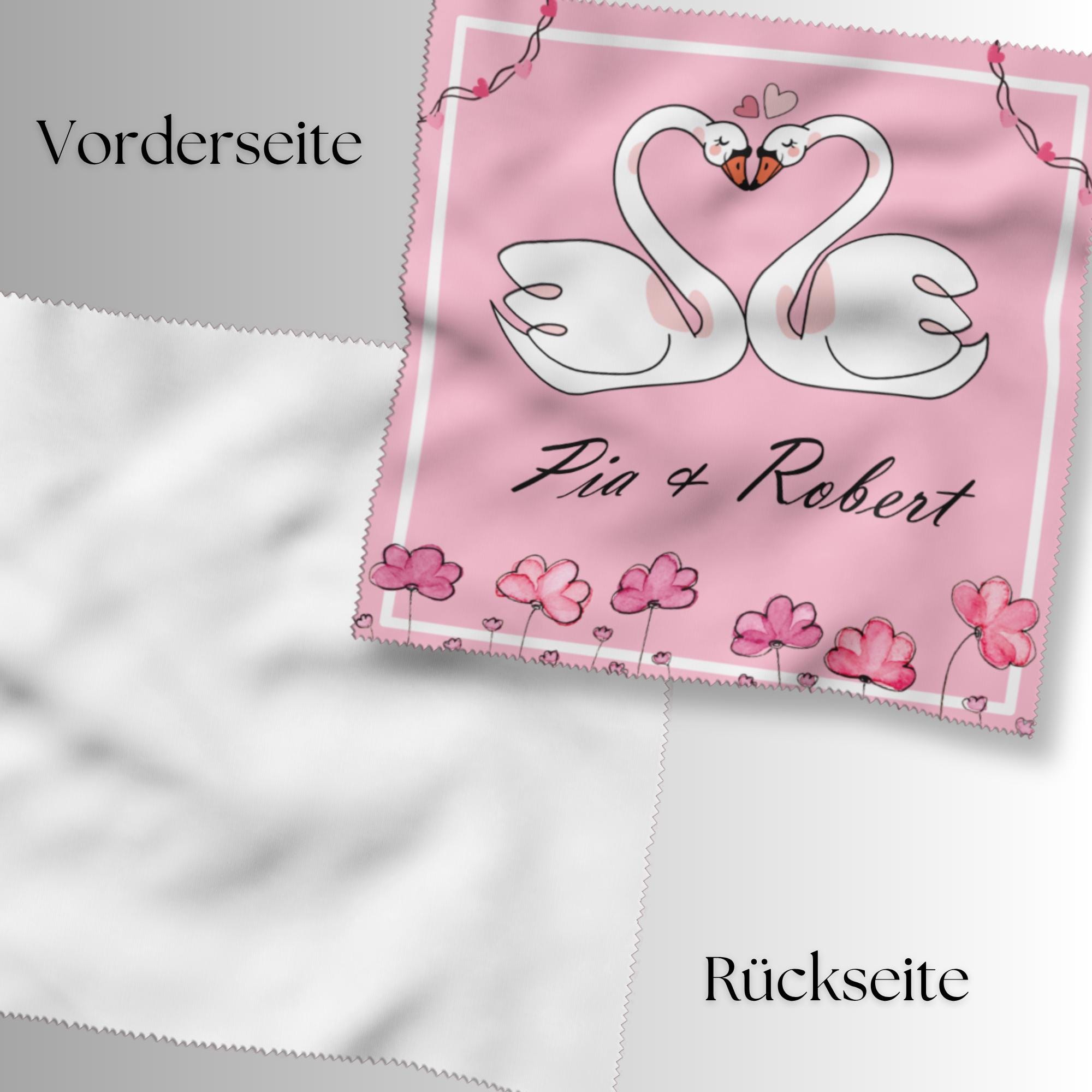 Brillenputztuch Schwäne mit Namen Verlobung Geschenk Hochzeit Paar bedrucktes Mikrofasertuch für Brillen Displays Kamera Handy #HO19P Brillenputztuch Schwäne mit Namen Verlobung Geschenk Hochzeit Paar bedrucktes Mikrofasertuch für Brillen Displays Kamera Handy #HO19P