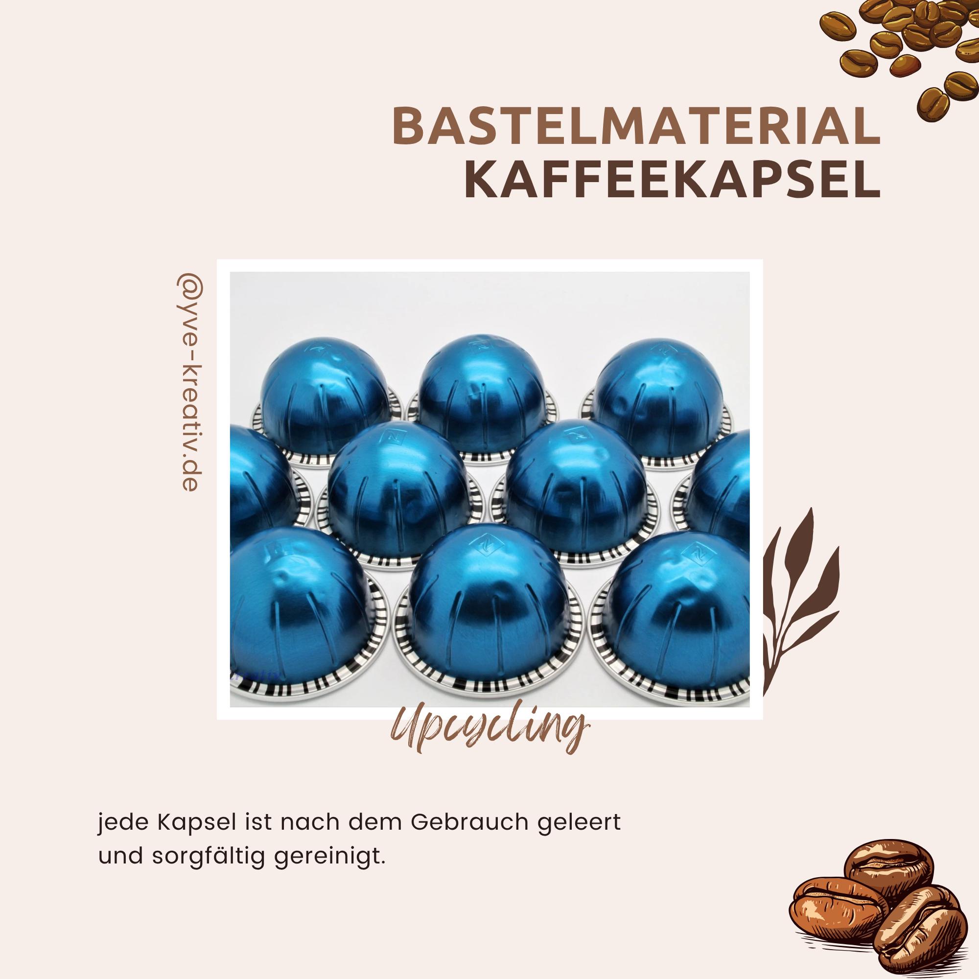 10 leere GROSSE Kaffeekapseln Farbe blau zum Basteln Gestalten Bastelmaterial DIY Schmuckherstellung Zubehör #KVS 10 leere GROSSE Kaffeekapseln Farbe blau zum Basteln Gestalten Bastelmaterial DIY Schmuckherstellung Zubehör #KVS