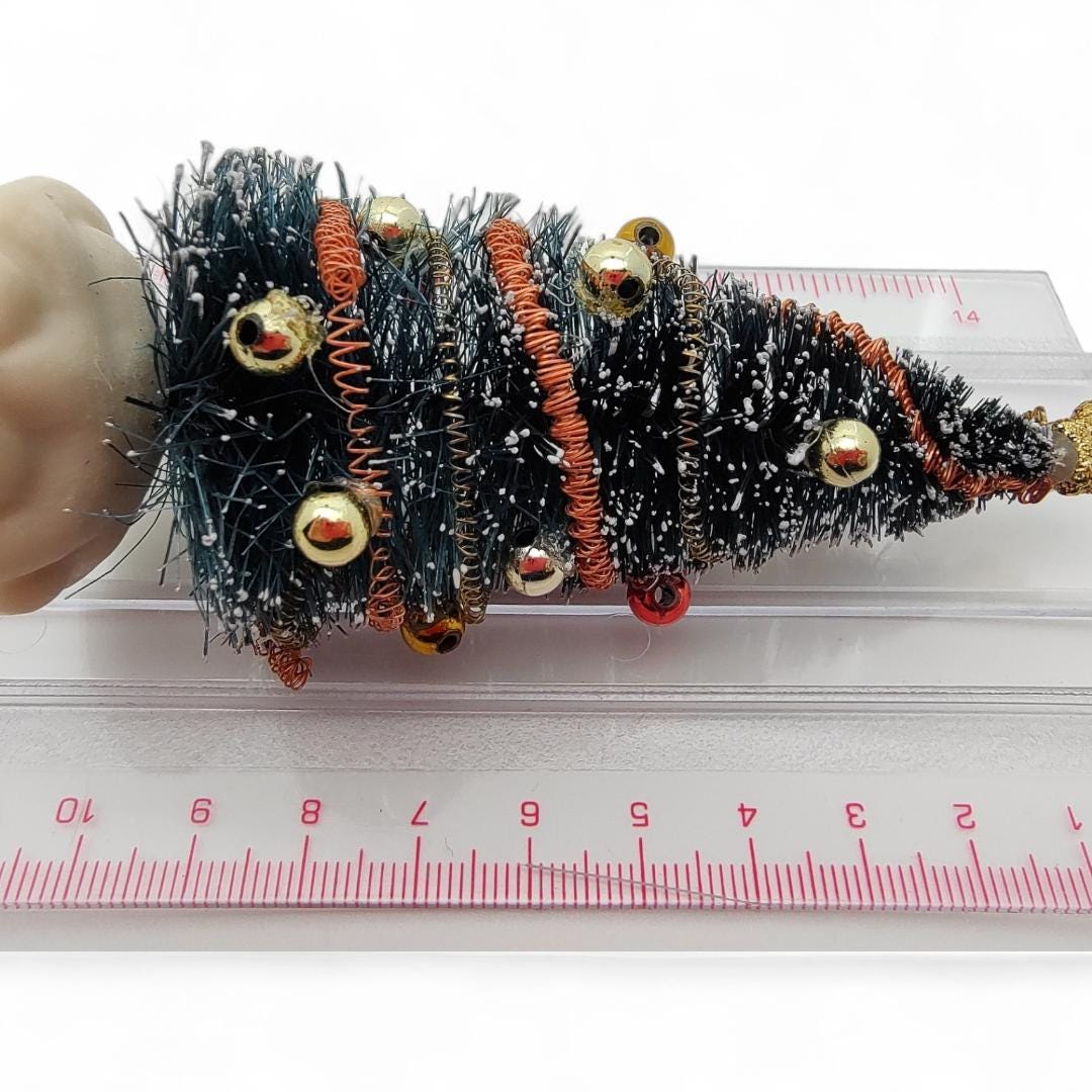 Miniatur Weihnachtsbaum Tannenbaum geschmückt Puppenhaus passend für 1:12 Puppenstube - Puppe - Puppenhaus  #1806665368