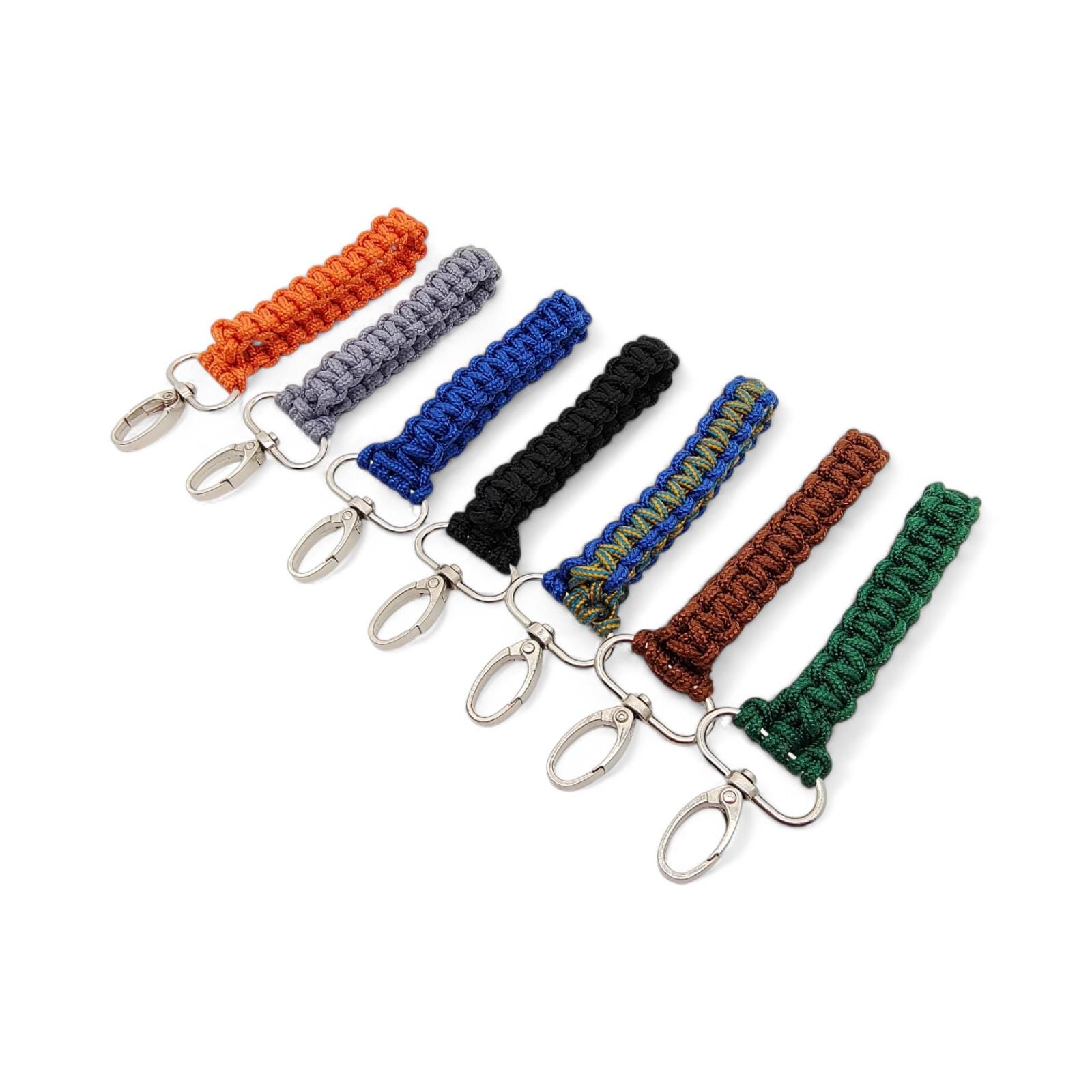 Schlüsselanhänger aus Paracord handgeflochten, Outdoor Anhänger mit Karabinerhaken- verschiedene Farben zur Auswahl  #1597344869