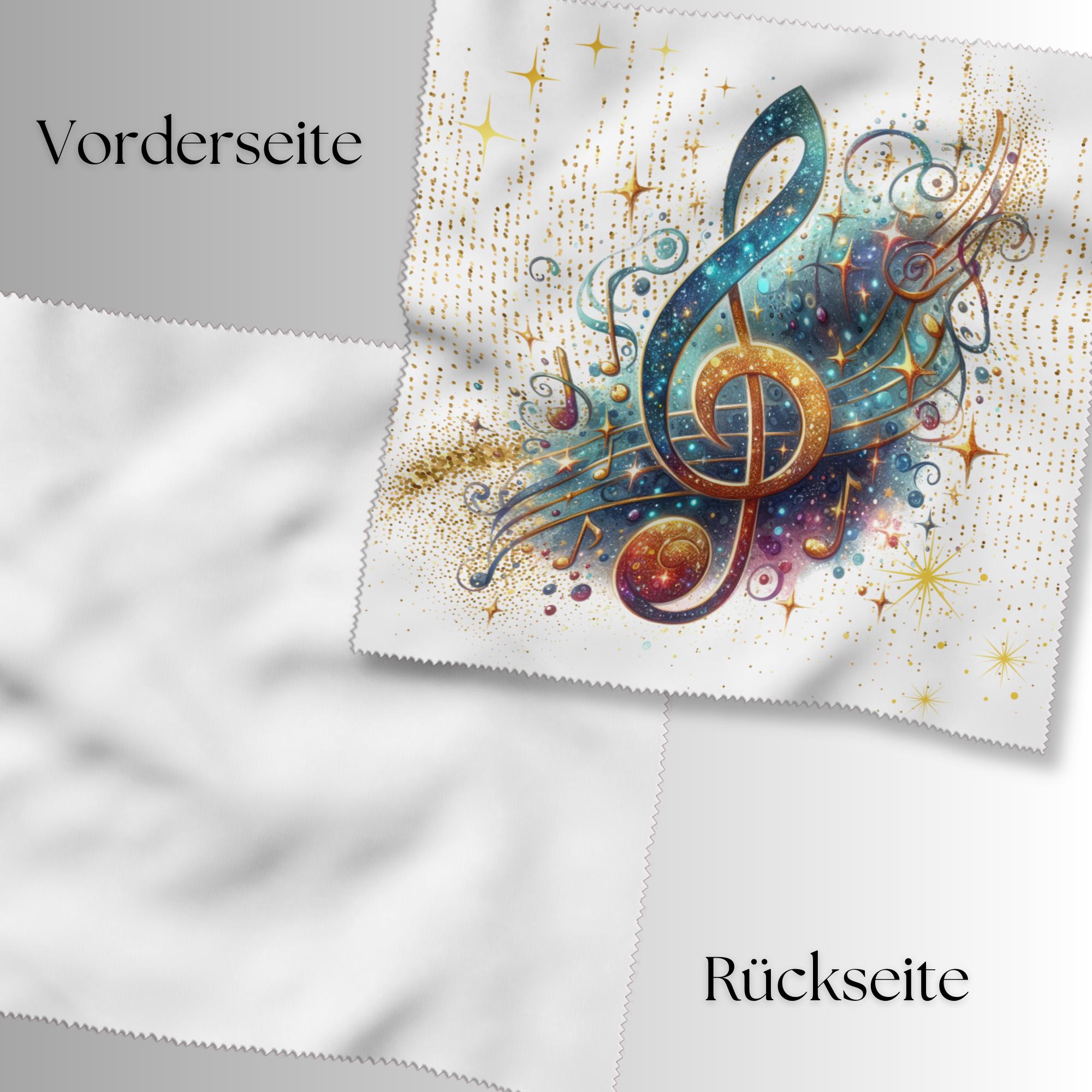 Brillenputztuch Musik bedrucktes Mikrofasertuch für Sonnenbrille Displays Handy Geschenk Musikerin Mitbringsel Musiklehrer #MC12