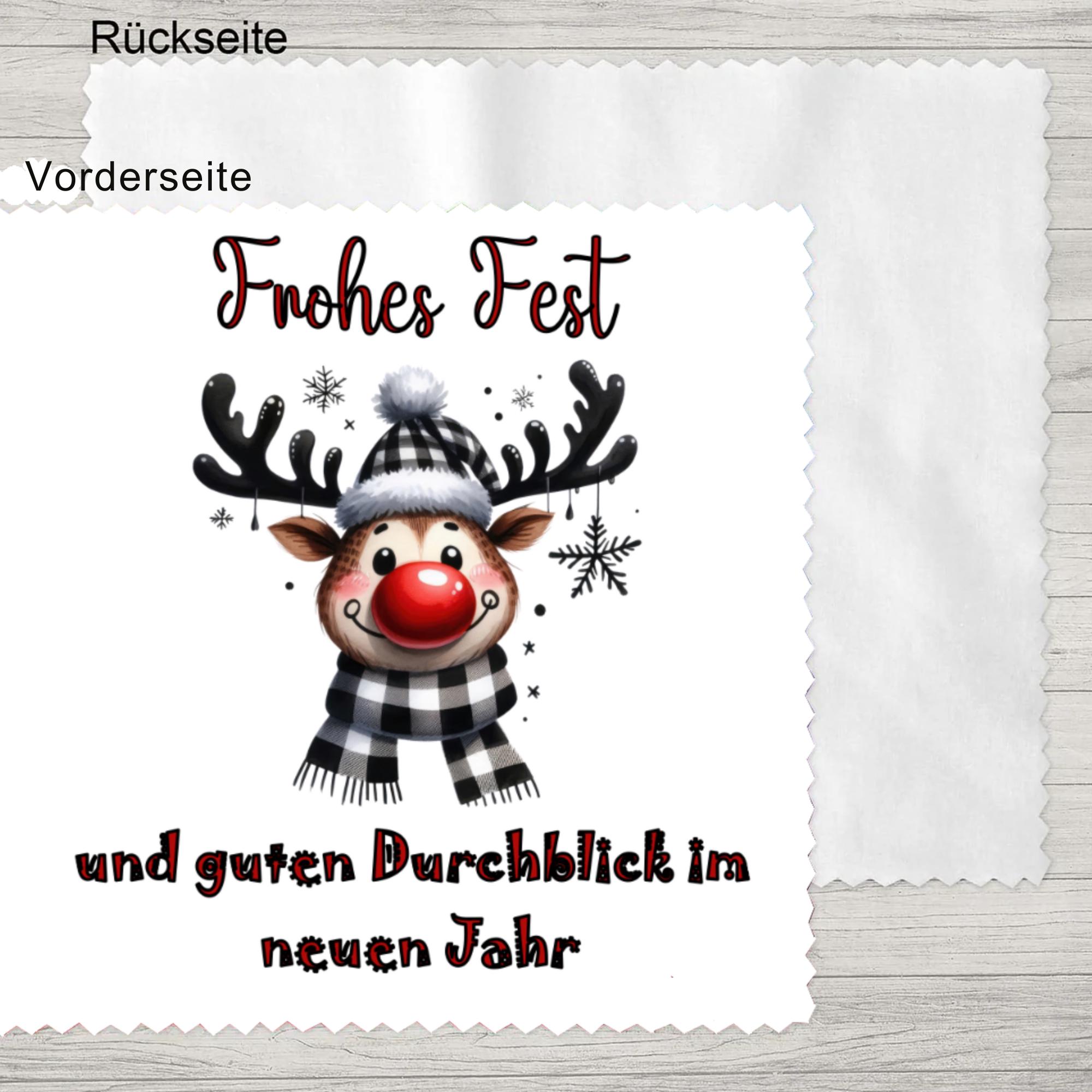 Brillenputztuch Weihnachten, Reinigungstuch für Brillen,  Brillentuch, Objektivreinigung, Displaytuch, Bildschirmtuch  #BM