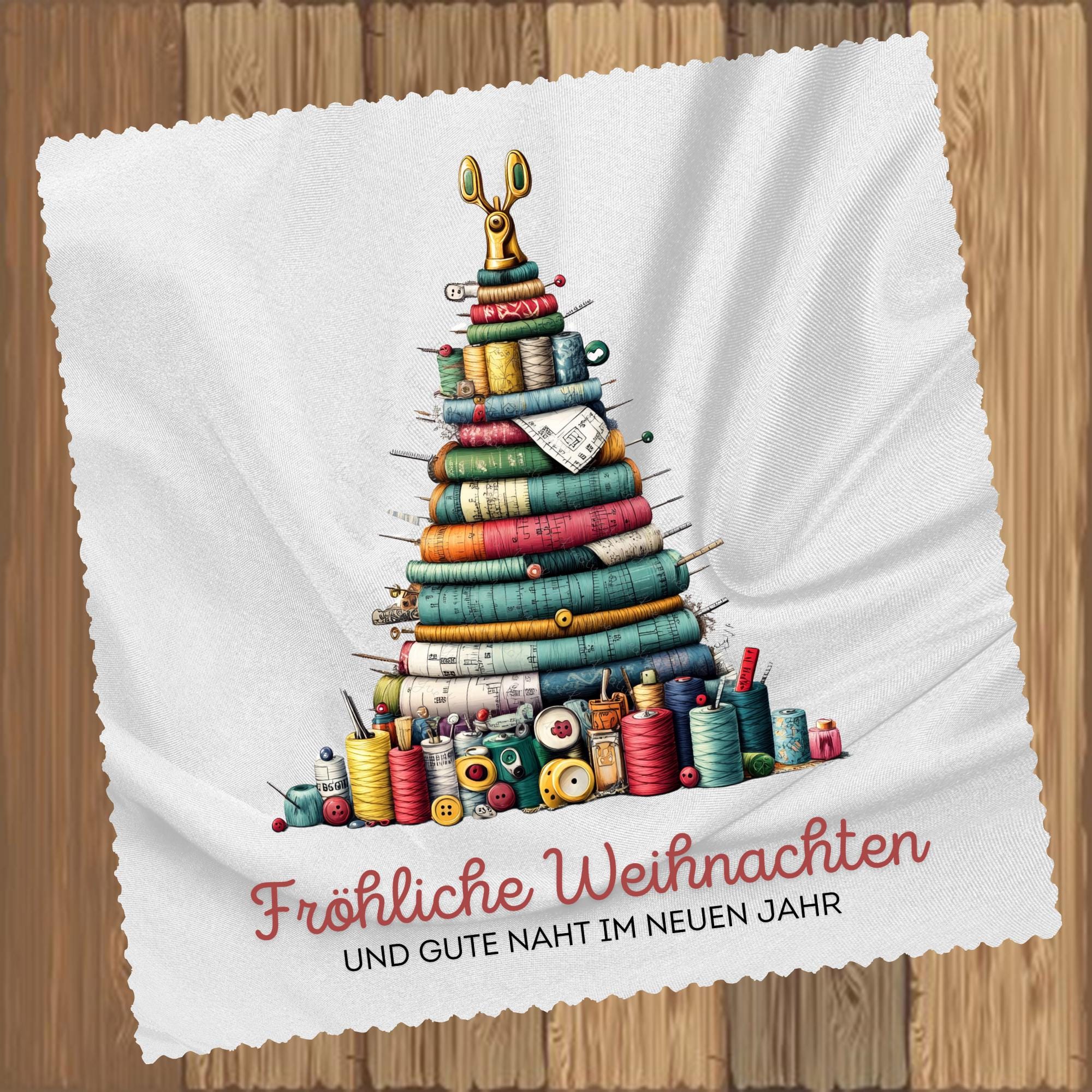 Brillenputztuch Tannenbaum Weihnachten Wichtelgeschenk Näherin Geschenk Schneider bedrucktes Mikrofasertuch für Brillen Display Handy #WE18