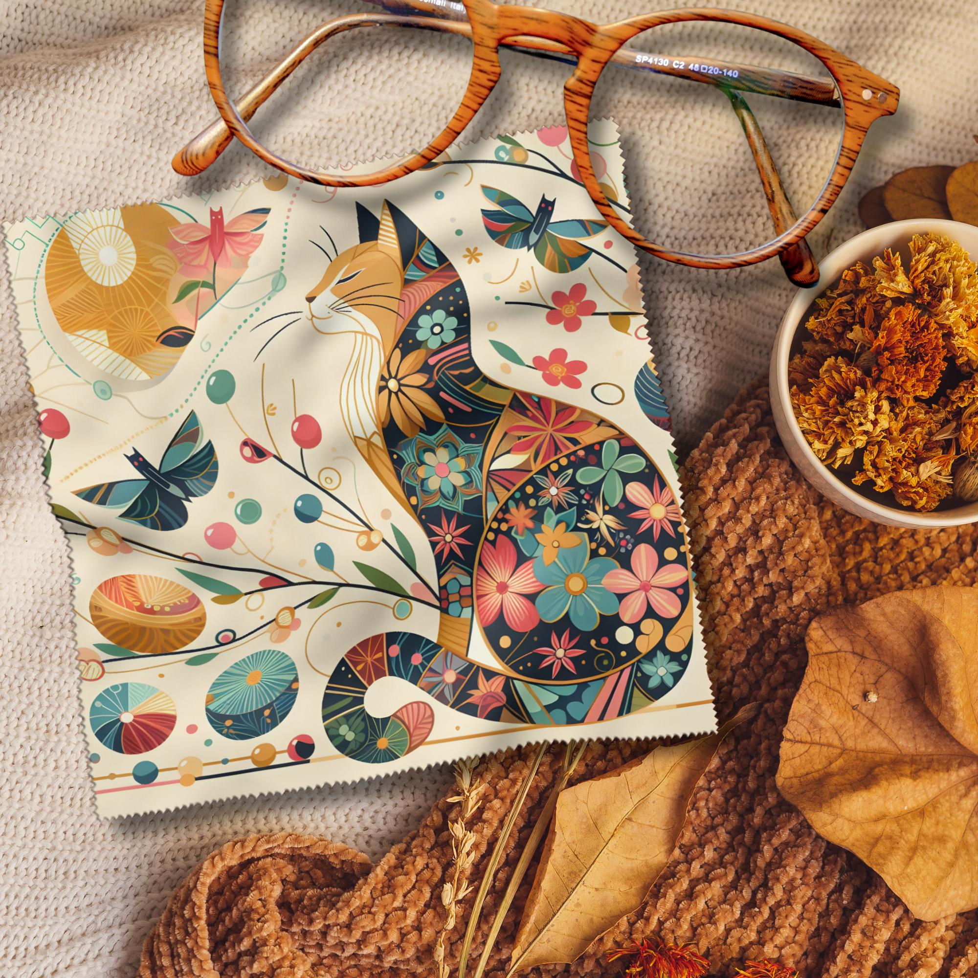 Brillenputztuch Katzen boho bedrucktes Mikrofasertuch für Display Handy Sonnenbrille Geschenk Katzenbesitzer Mitbringsel Katzenmama #TI61 Brillenputztuch Katzen boho bedrucktes Mikrofasertuch für Display Handy Sonnenbrille Geschenk Katzenbesitzer Mitbringsel Katzenmama #TI61