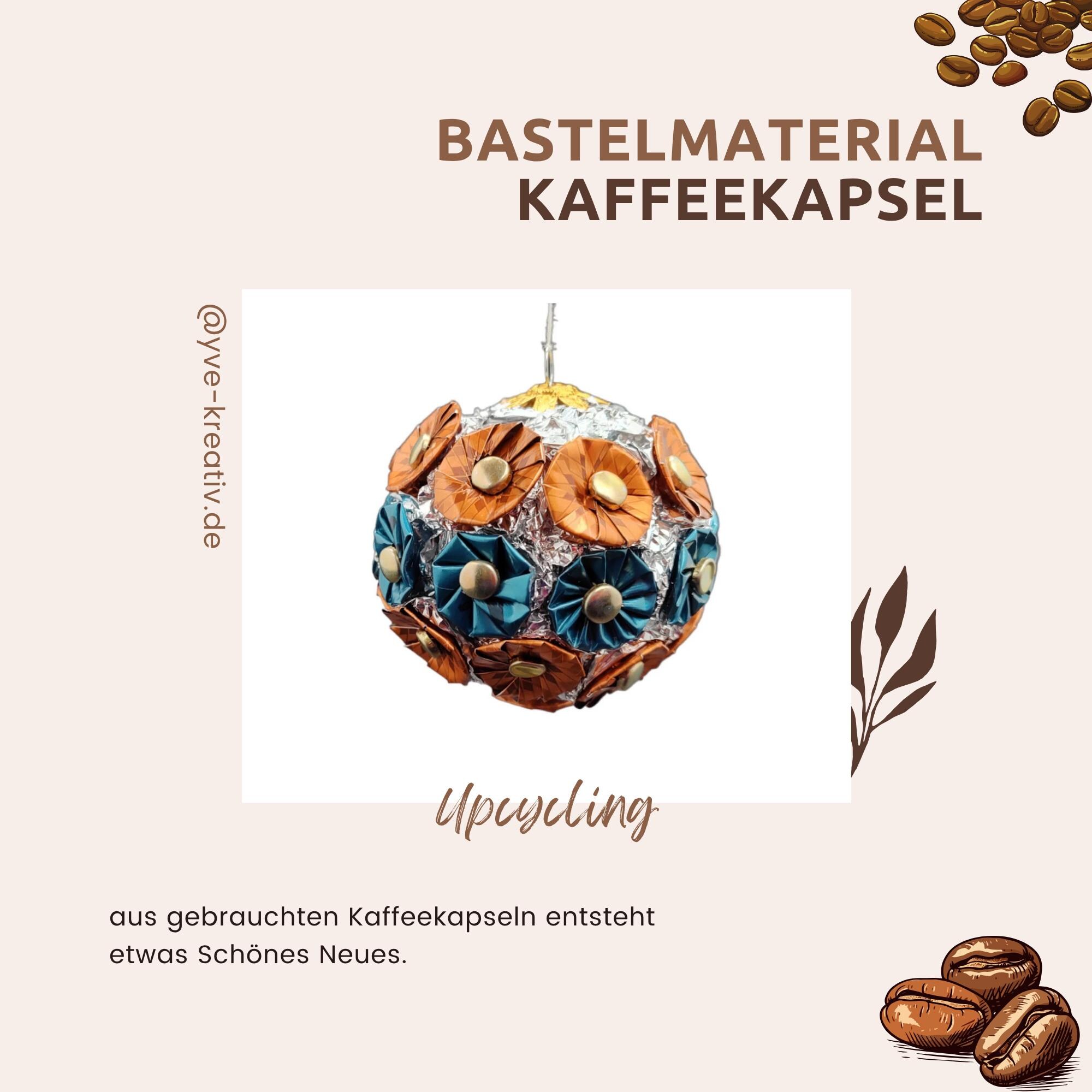 Weihnachtskugel Dekokugel aus Kaffeekapseln Christbaumkugel Weihnachtsornament Weihnachtsdeko Fensterdeko Upcycling #613960822 Weihnachtskugel Dekokugel aus Kaffeekapseln Christbaumkugel Weihnachtsornament Weihnachtsdeko Fensterdeko Upcycling #613960822