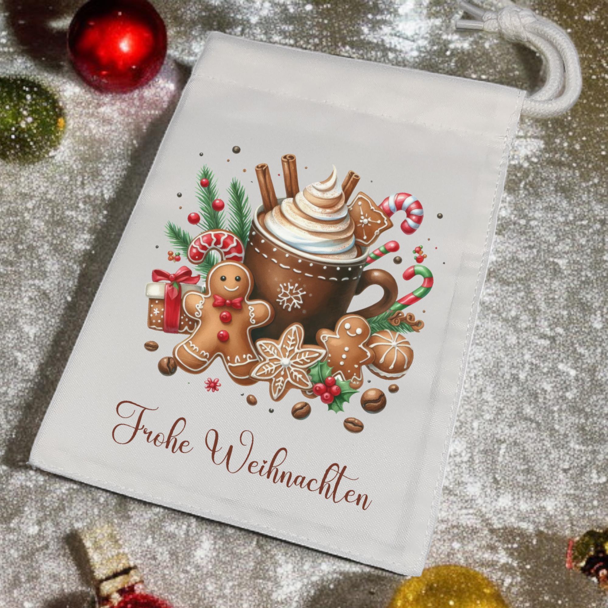 Geschenksäckchen, Weihnachtsgeschenkbeutel, Stoffsäckchen, Stofftasche, Stoffbeutel, Verpackung, Geschenkverpackung  #GSSUB